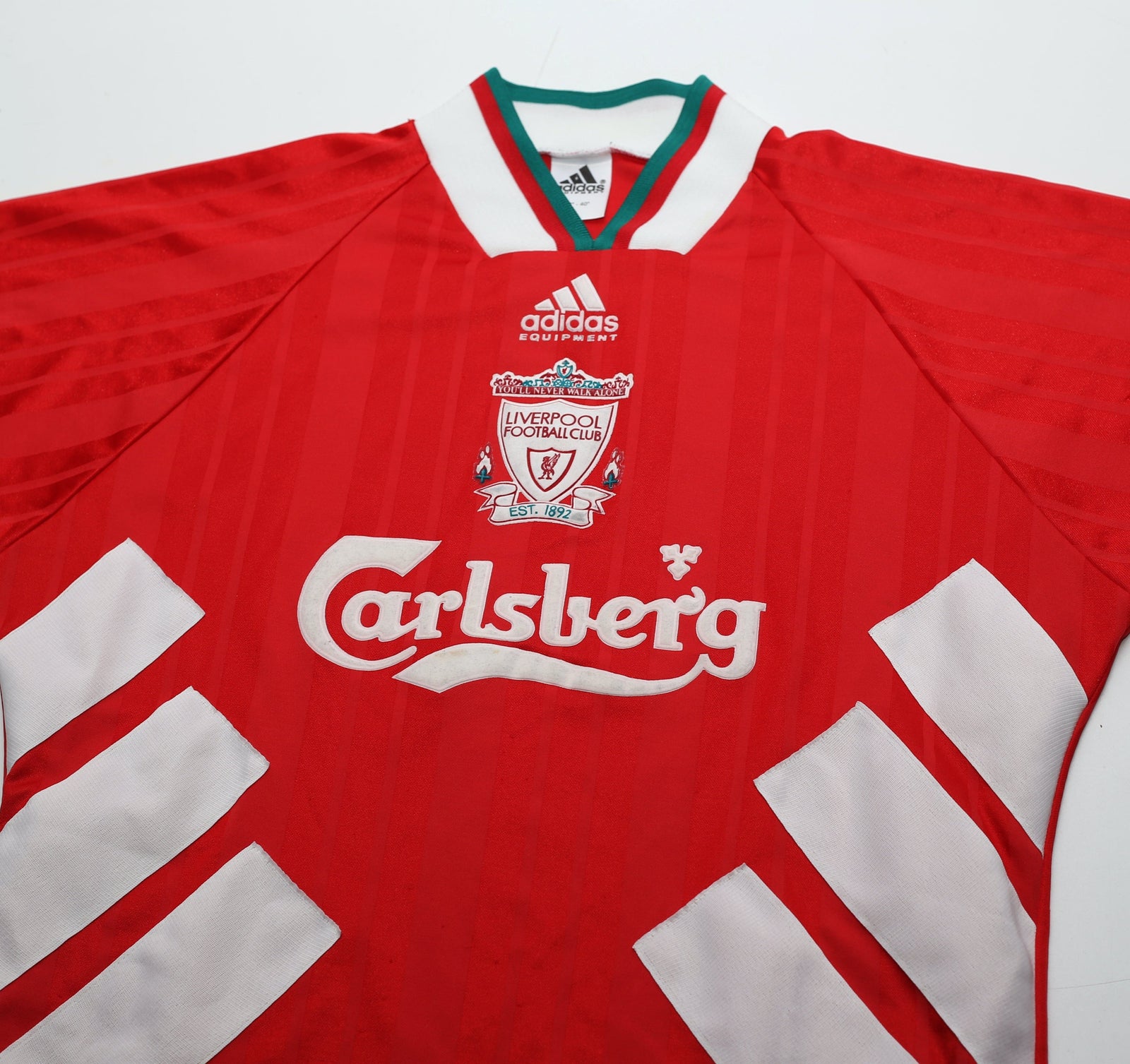 1993/95 LIVERPOOL Vintage adidas Equipment Home Football Shirt 38/40 (M)