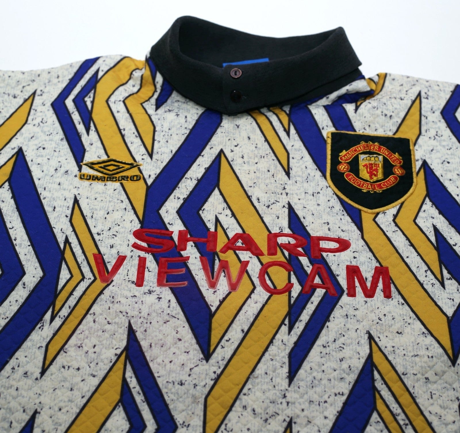 1993/95 MANCHESTER UNITED Vintage Umbro Away GK Football Shirt (S)