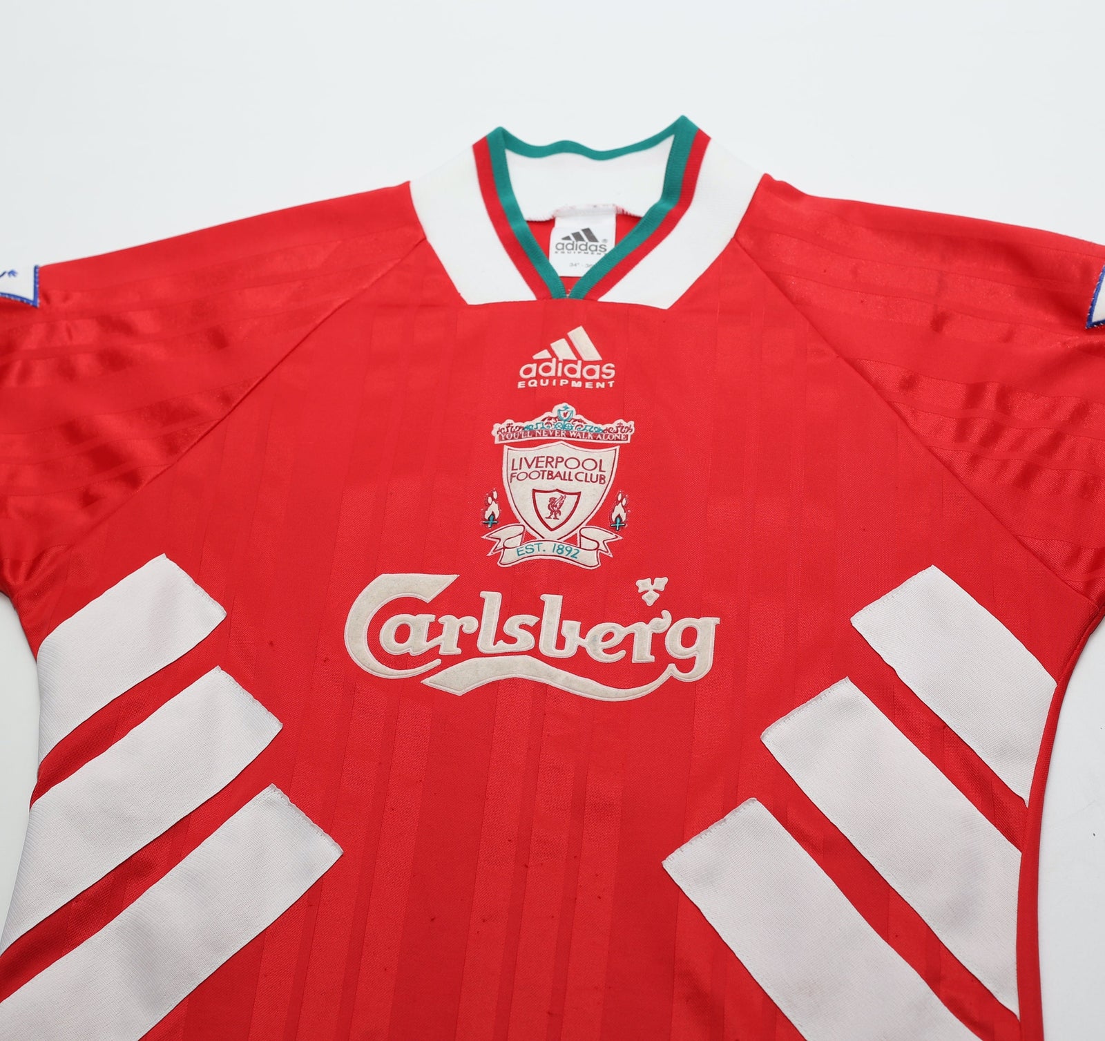 1993/95 McMANAMAN #17 Liverpool Vintage adidas Home Football Shirt (S) 34/36