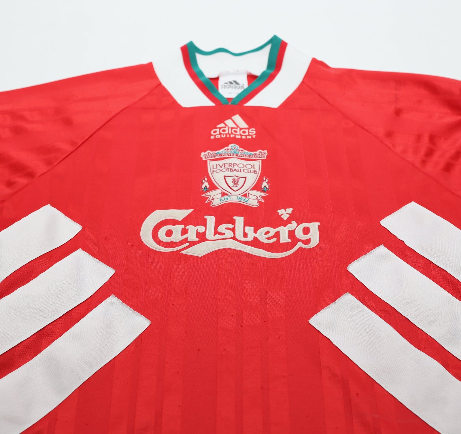 1993/95 McMANAMAN #17 Liverpool Vintage adidas Home Football Shirt (S) 34/36