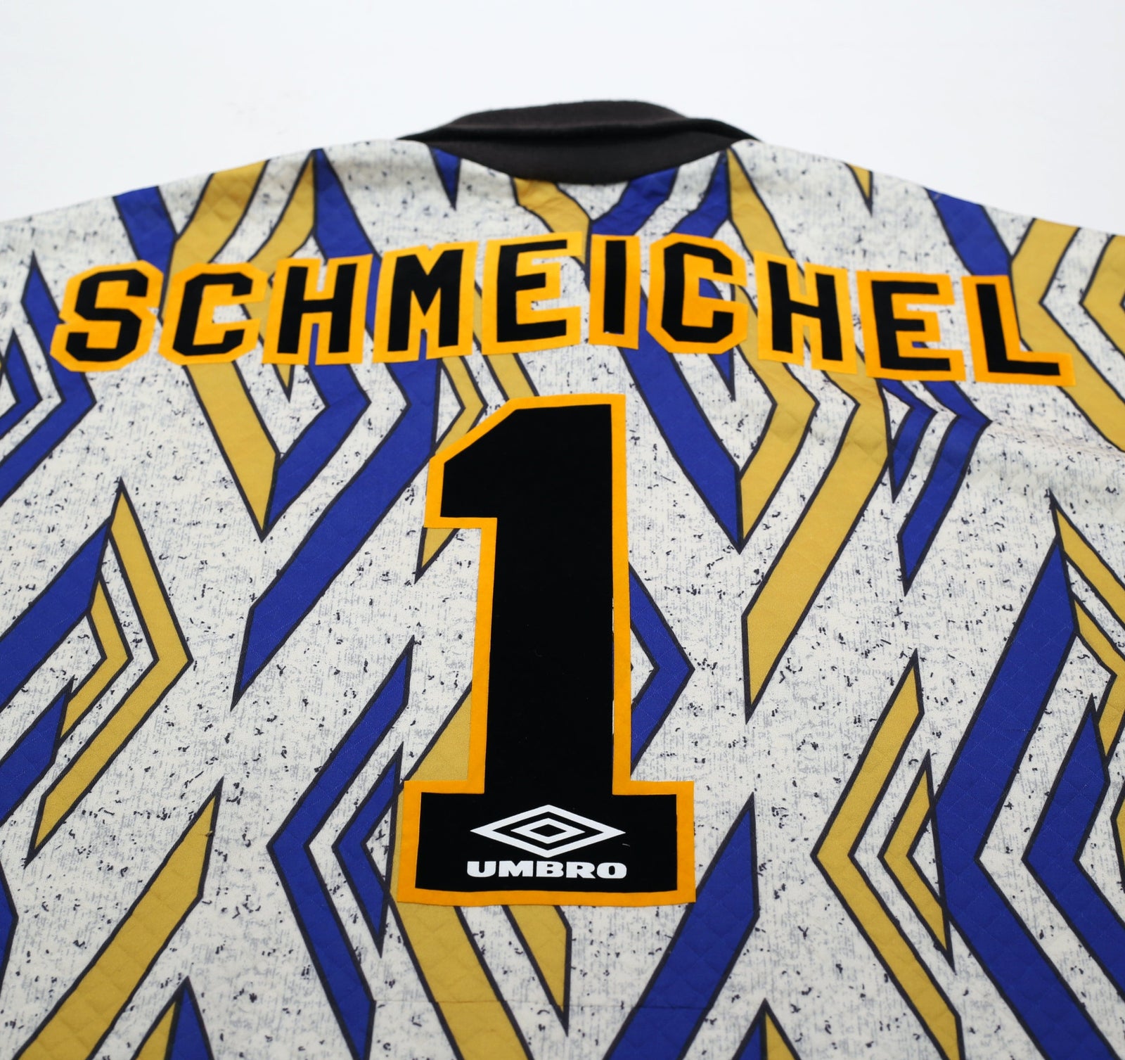 1993/95 SCHMEICHEL #1 Manchester United Vintage Umbro Away GK Football Shirt (L)