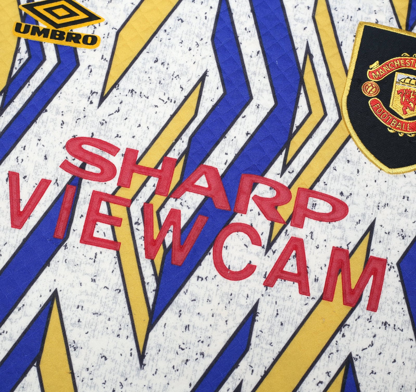 1993/95 SCHMEICHEL #1 Manchester United Vintage Umbro Away GK Football Shirt (L)