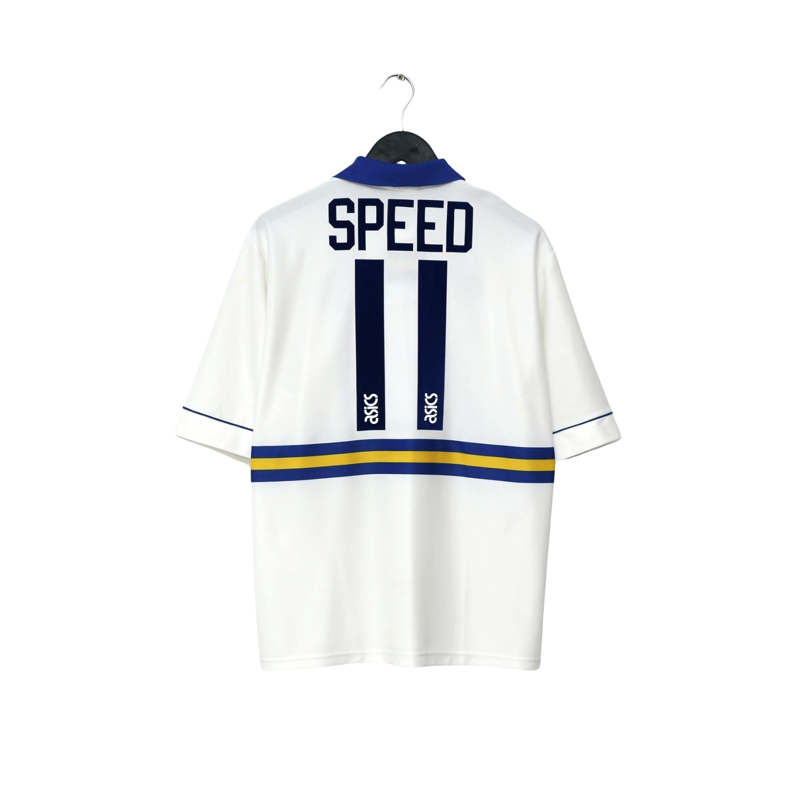 1993/95 Speed #11 Leeds United Vintage ASICS Home Football Shirt (L)