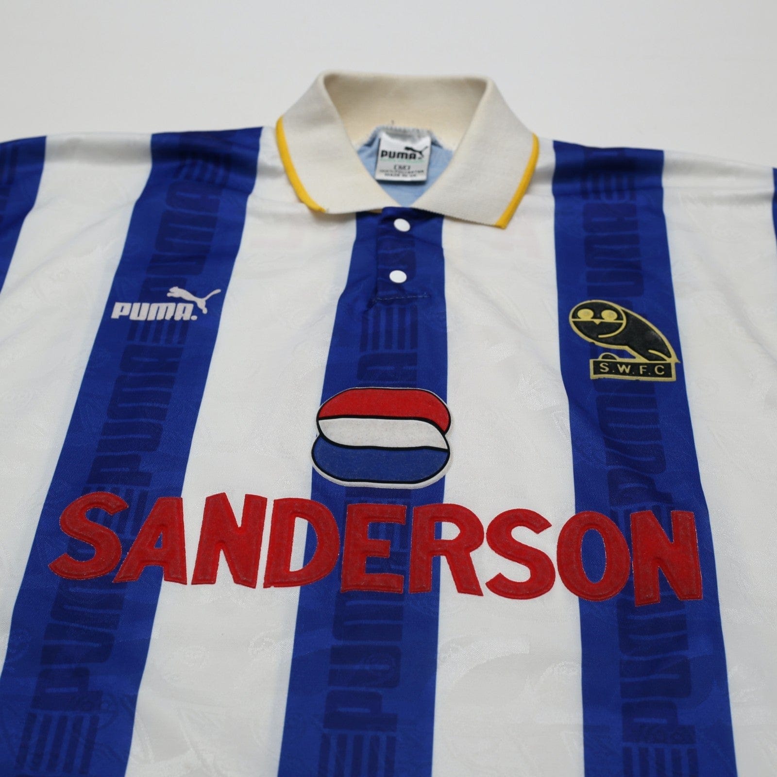 1993/95 Waddle #8 Sheffield Wednesday Vintage Puma Home Football Shirt (M/L)