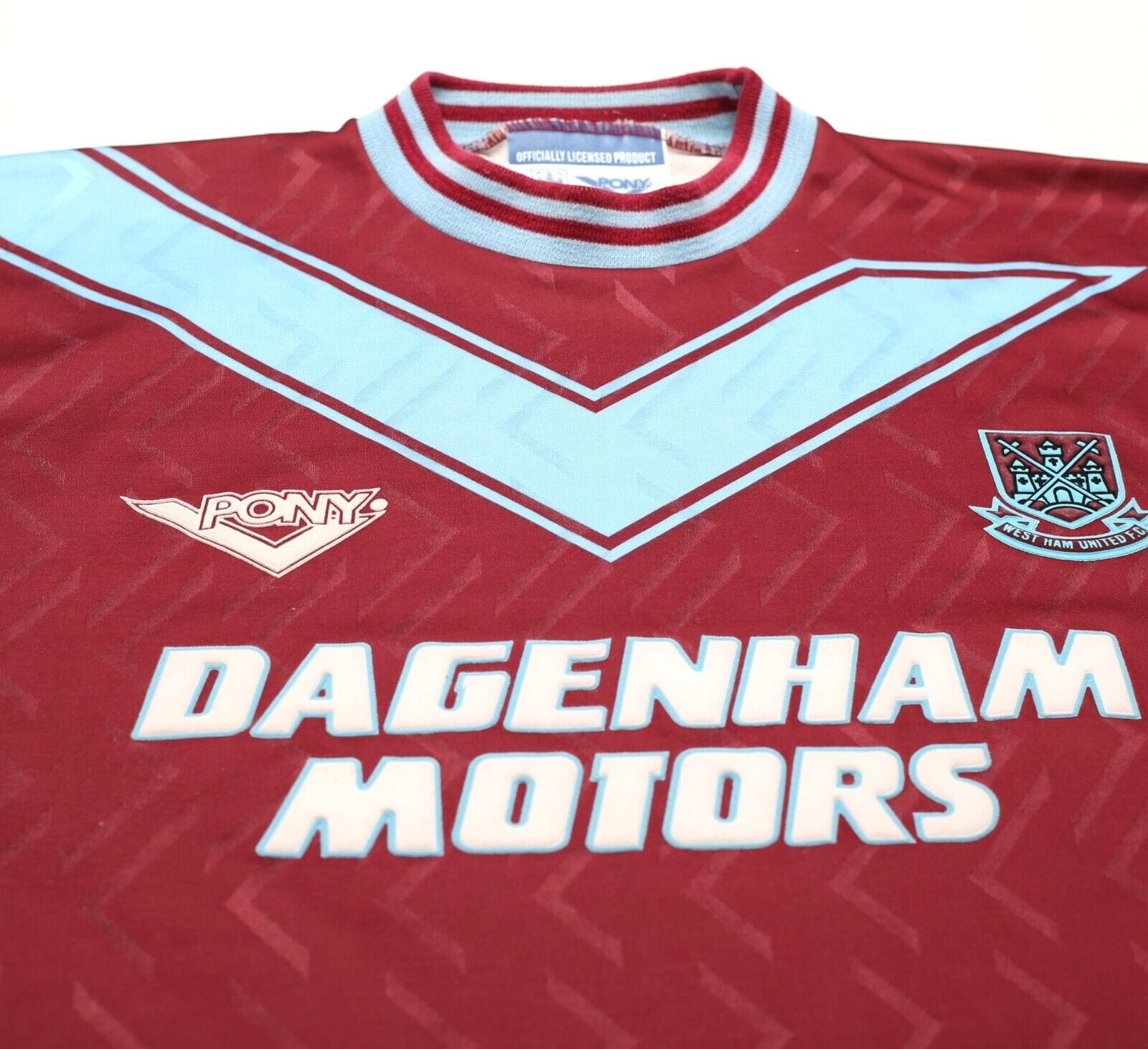 1993/95 WEST HAM UNITED Vintage PONY Football Shirt Jersey (M) 38/40
