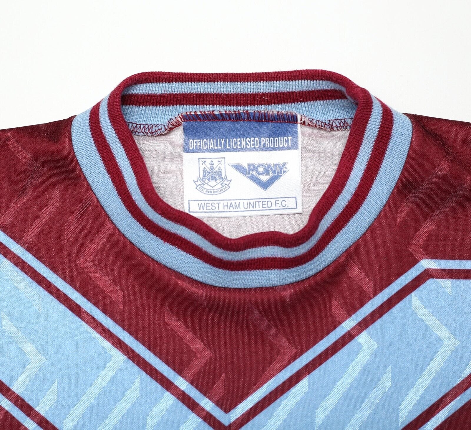 1993/95 WEST HAM UNITED Vintage PONY Football Shirt Jersey (M) 38/40