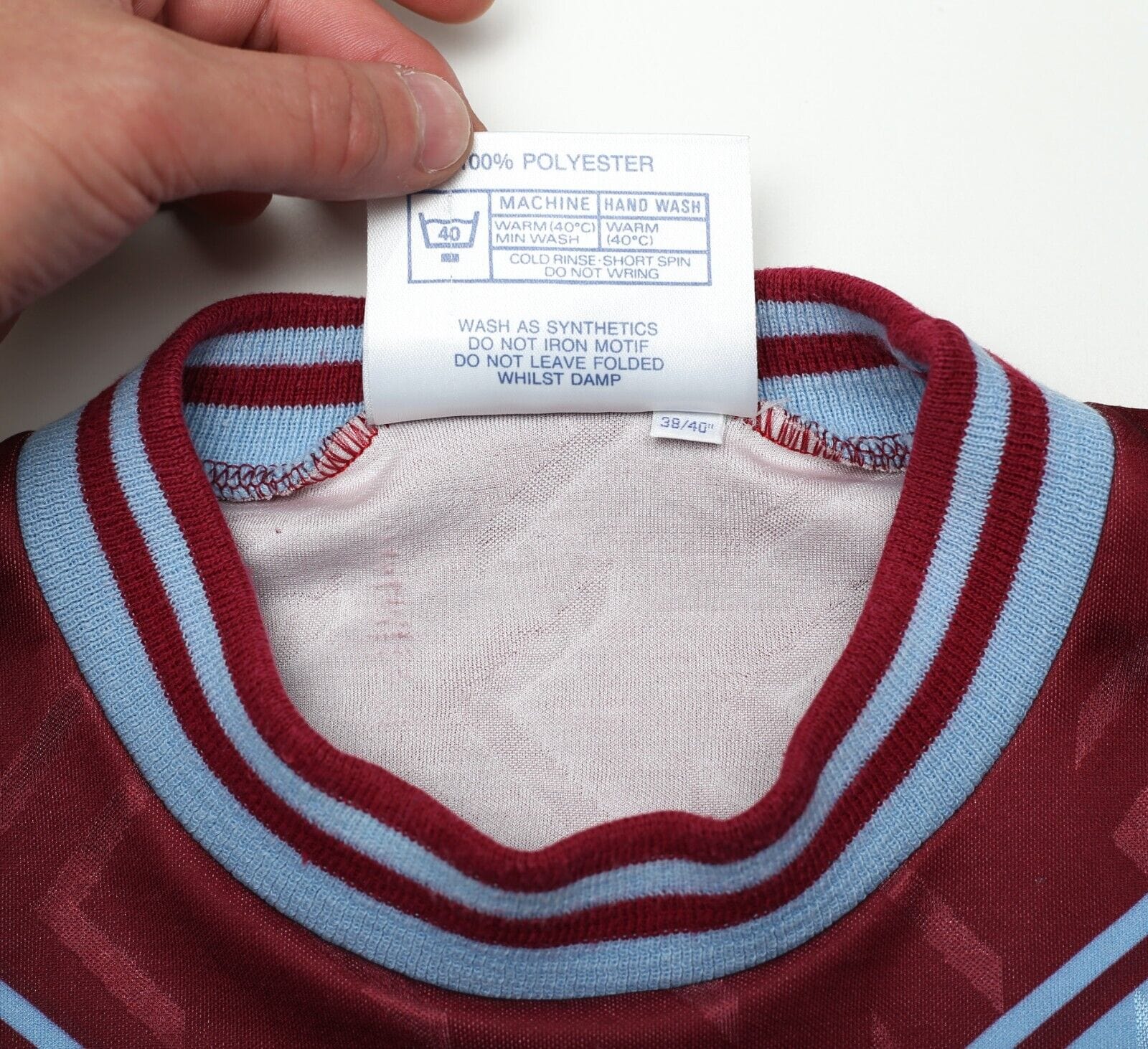 1993/95 WEST HAM UNITED Vintage PONY Football Shirt Jersey (M) 38/40