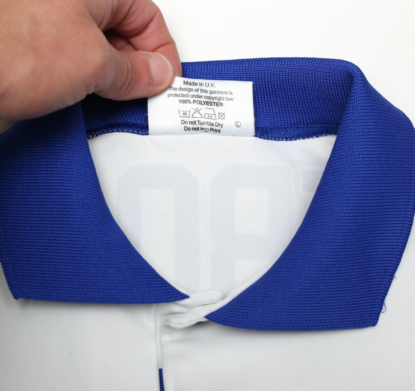 1993/95 YEBOAH #21 Leeds United Vintage ASICS Home Football Shirt (L)