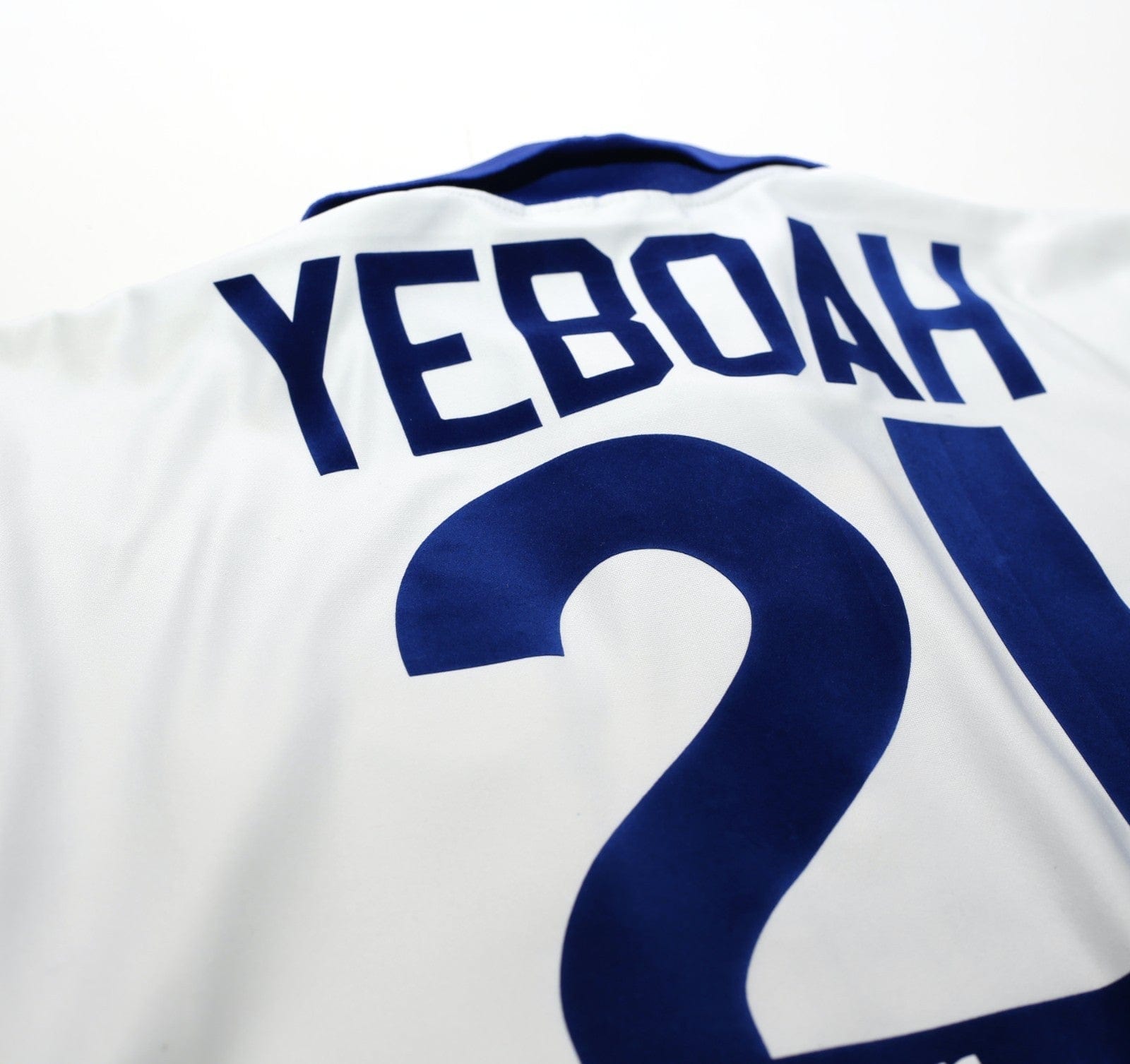 1993/95 YEBOAH #21 Leeds United Vintage ASICS Home Football Shirt (L)