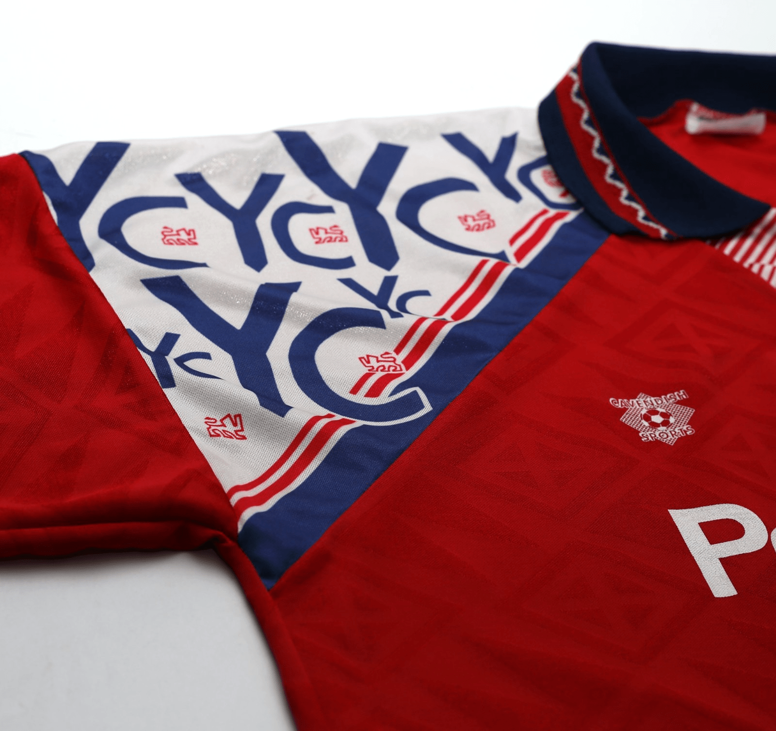 1993/95 YORK CITY Vintage Cavendish Sports Home Football Shirt Jersey (L)
