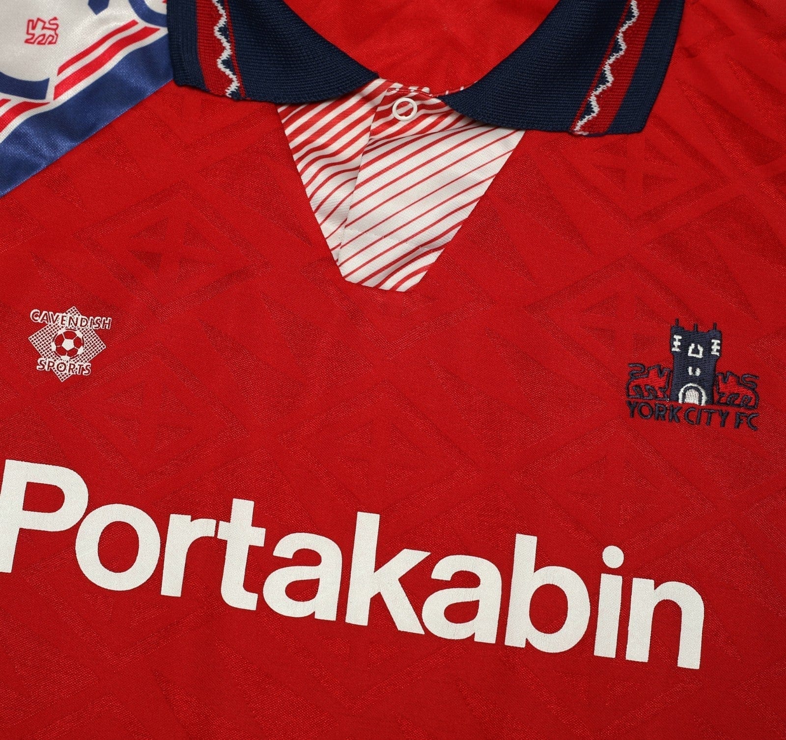 1993/95 YORK CITY Vintage Cavendish Sports Home Football Shirt Jersey (L)