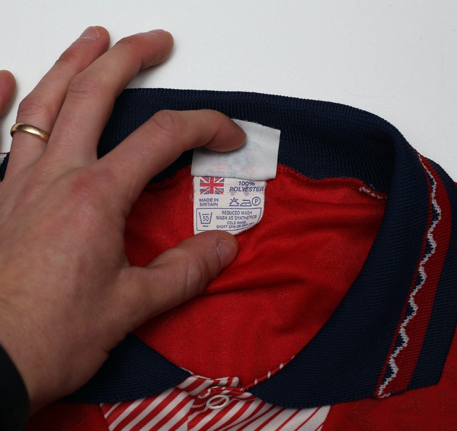 1993/95 YORK CITY Vintage Cavendish Sports Home Football Shirt Jersey (L)