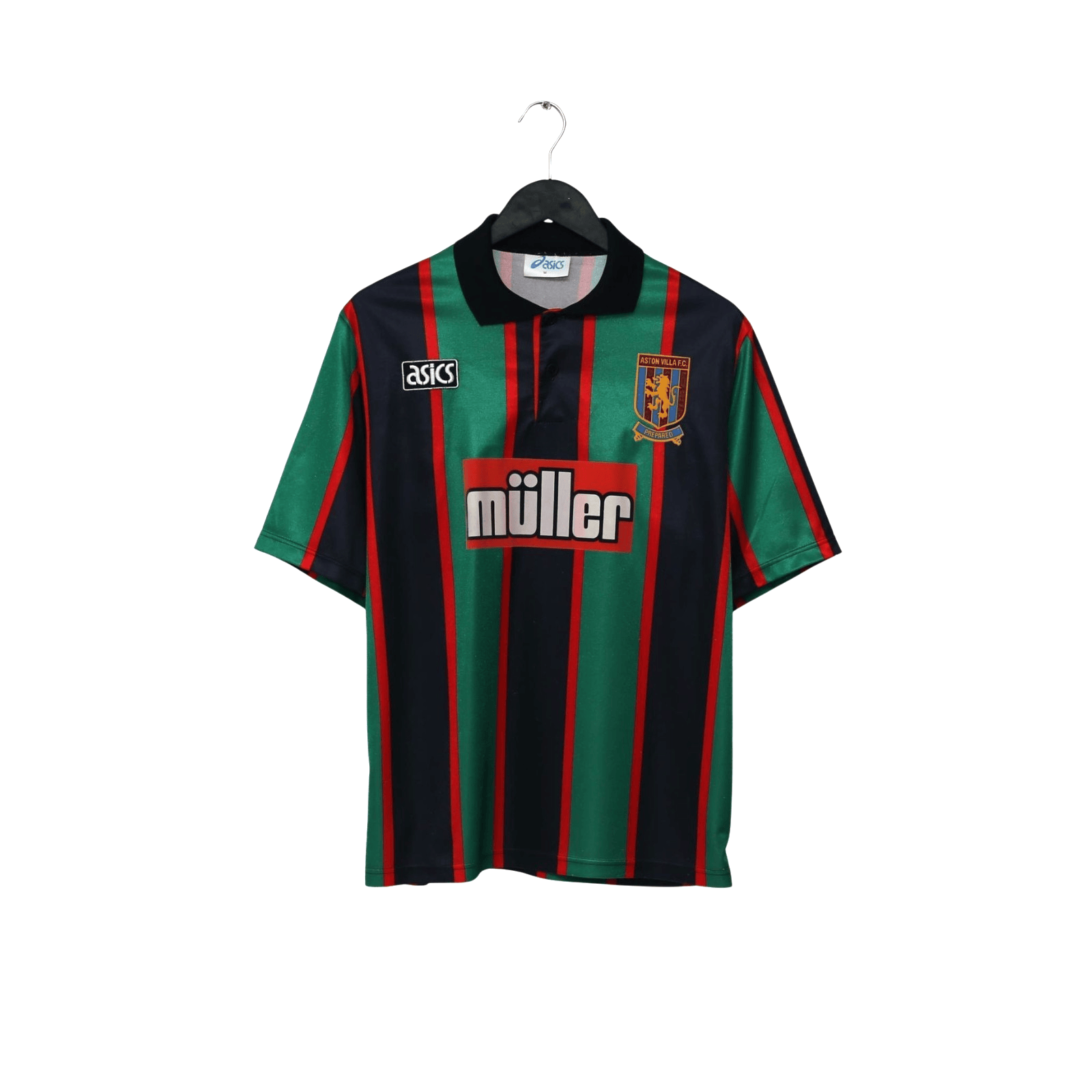 1993/95 Yorke #18 Aston Villa Vintage Asics Away Football Shirt (M)
