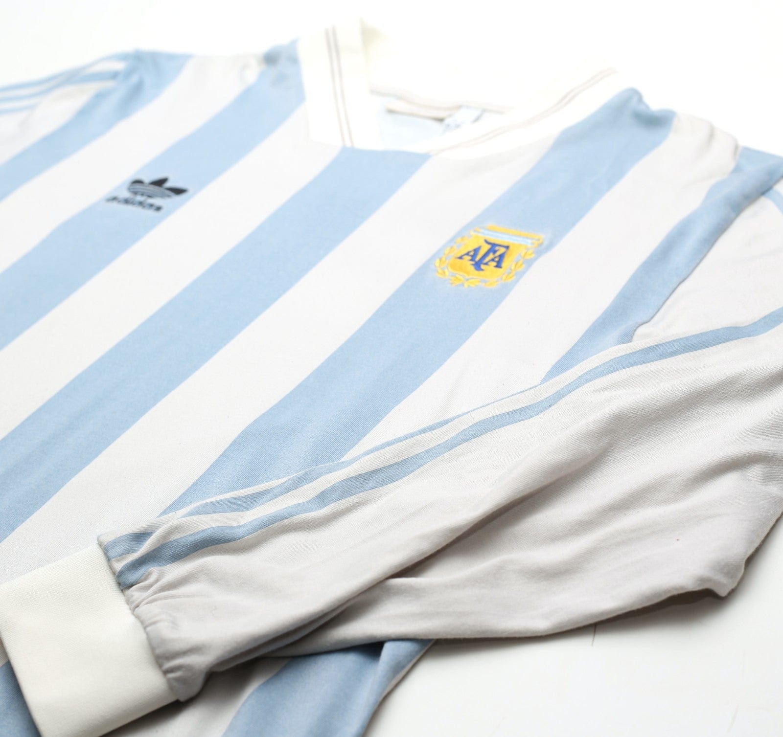 1993 MARADONA #10 Argentina adidas Originals LS Home Football Shirt (L)