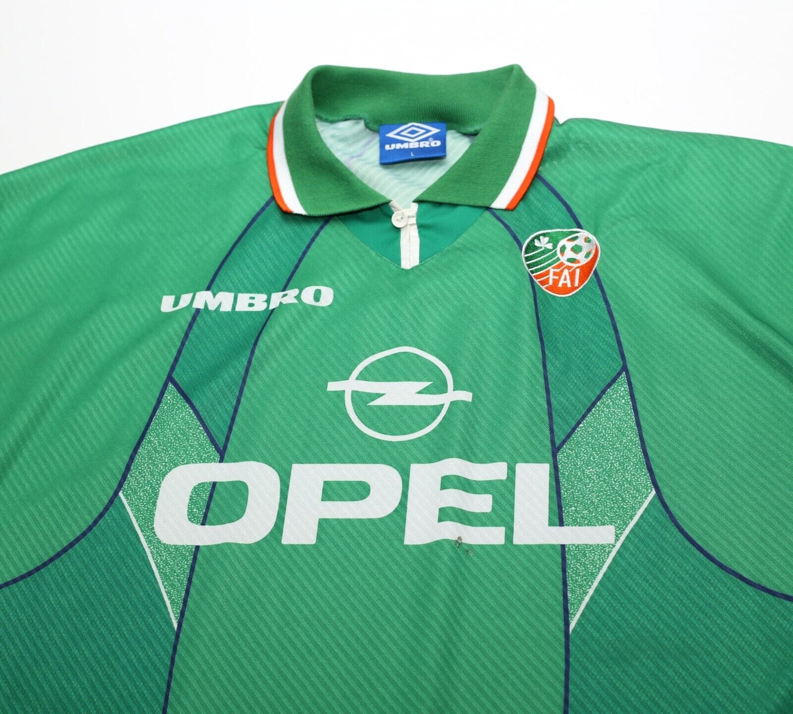 1994/95 IRELAND Vintage Umbro Home Football Shirt Jersey (L)