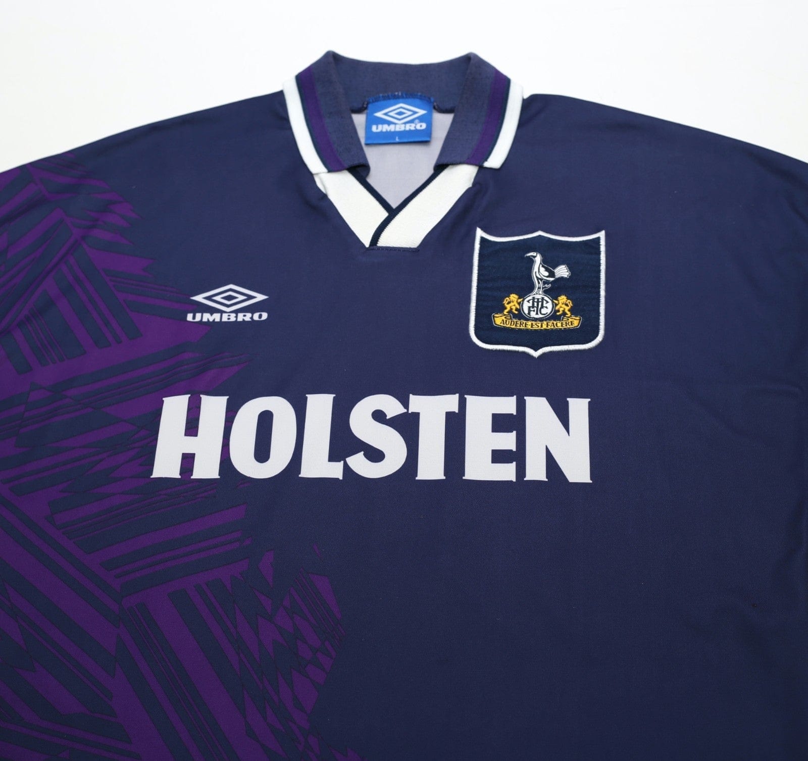 1994/95 KLINSMANN #18 Tottenham Hotspur Vintage Umbro Away Football Shirt (L)