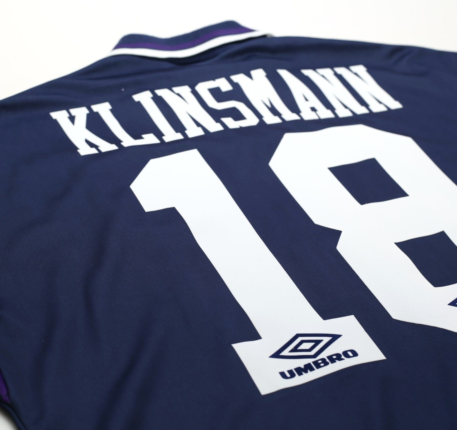 1994/95 KLINSMANN #18 Tottenham Hotspur Vintage Umbro Away Football Shirt (L)