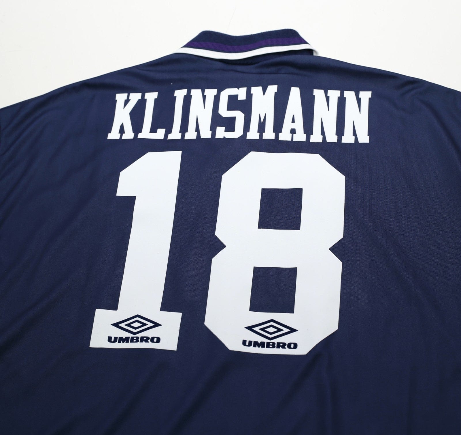 1994/95 KLINSMANN #18 Tottenham Hotspur Vintage Umbro Away Football Shirt (L)