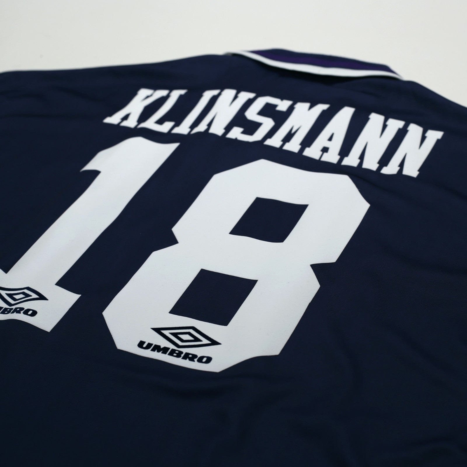 1994/95 Klinsmann #18 Tottenham Hotspur Vintage Umbro Away Football Shirt (L)