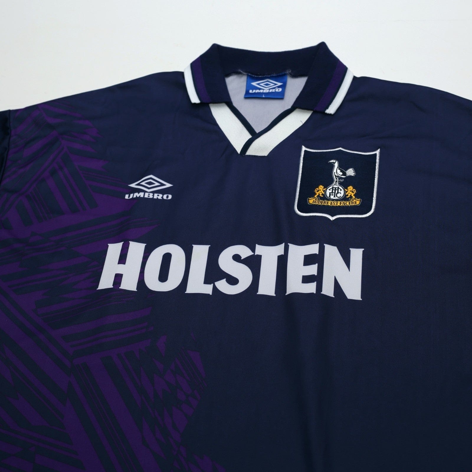 1994/95 Klinsmann #18 Tottenham Hotspur Vintage Umbro Away Football Shirt (L)