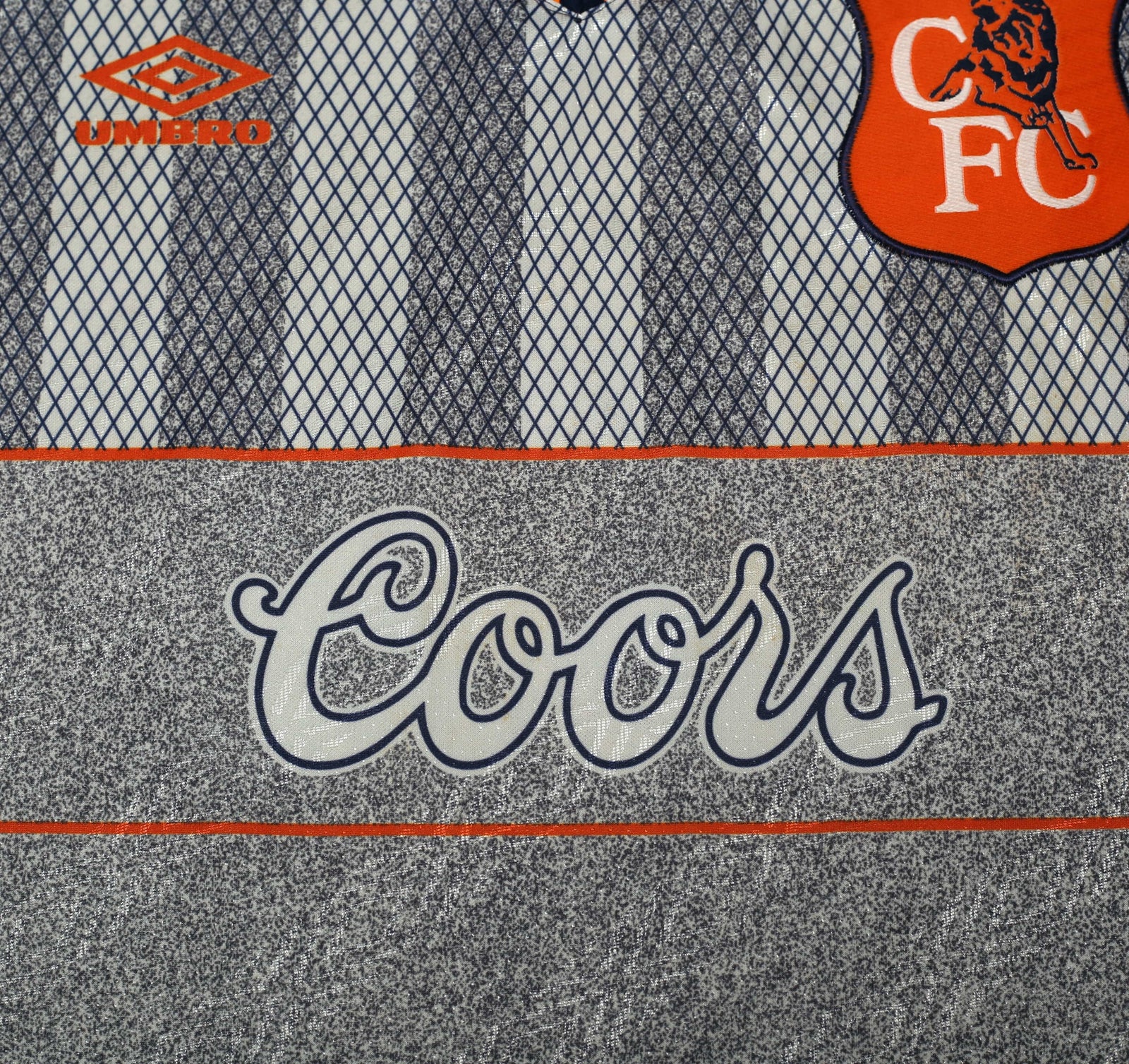 1994/96 GULLIT #4 Chelsea Vintage Umbro Away Football Shirt Jersey (XL)