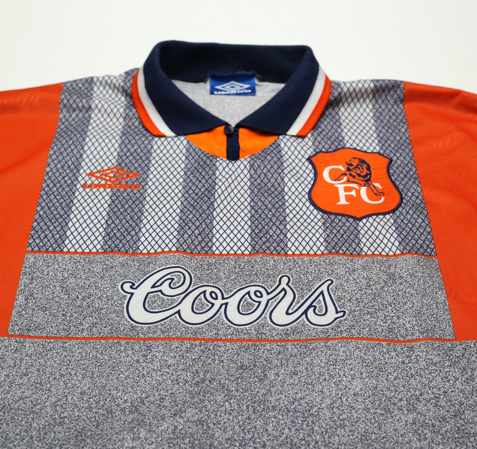 1994/96 GULLIT #4 Chelsea Vintage Umbro Away Football Shirt Jersey (XL)