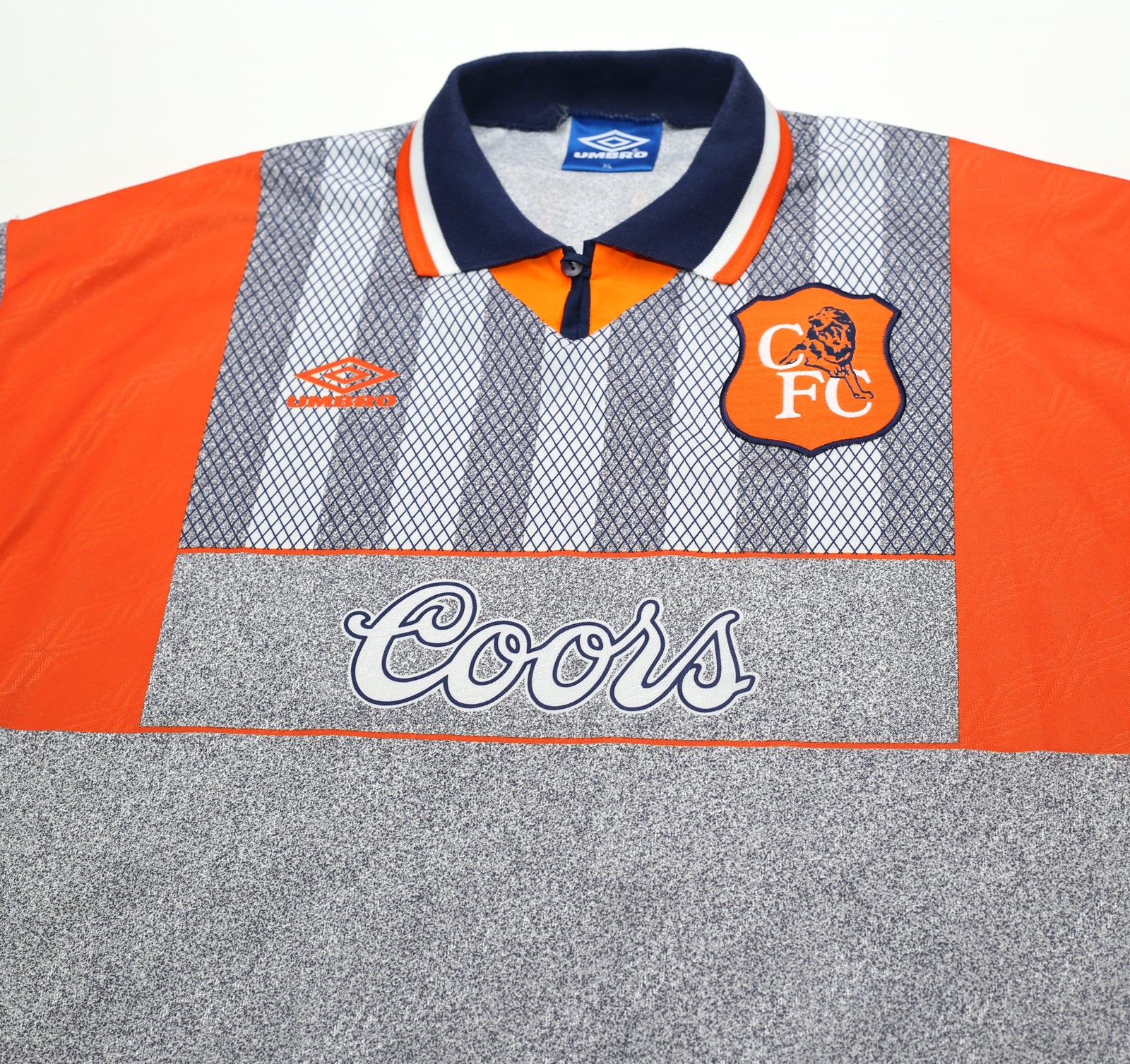 1994/96 GULLIT #4 Chelsea Vintage Umbro Away Football Shirt Jersey (XL)