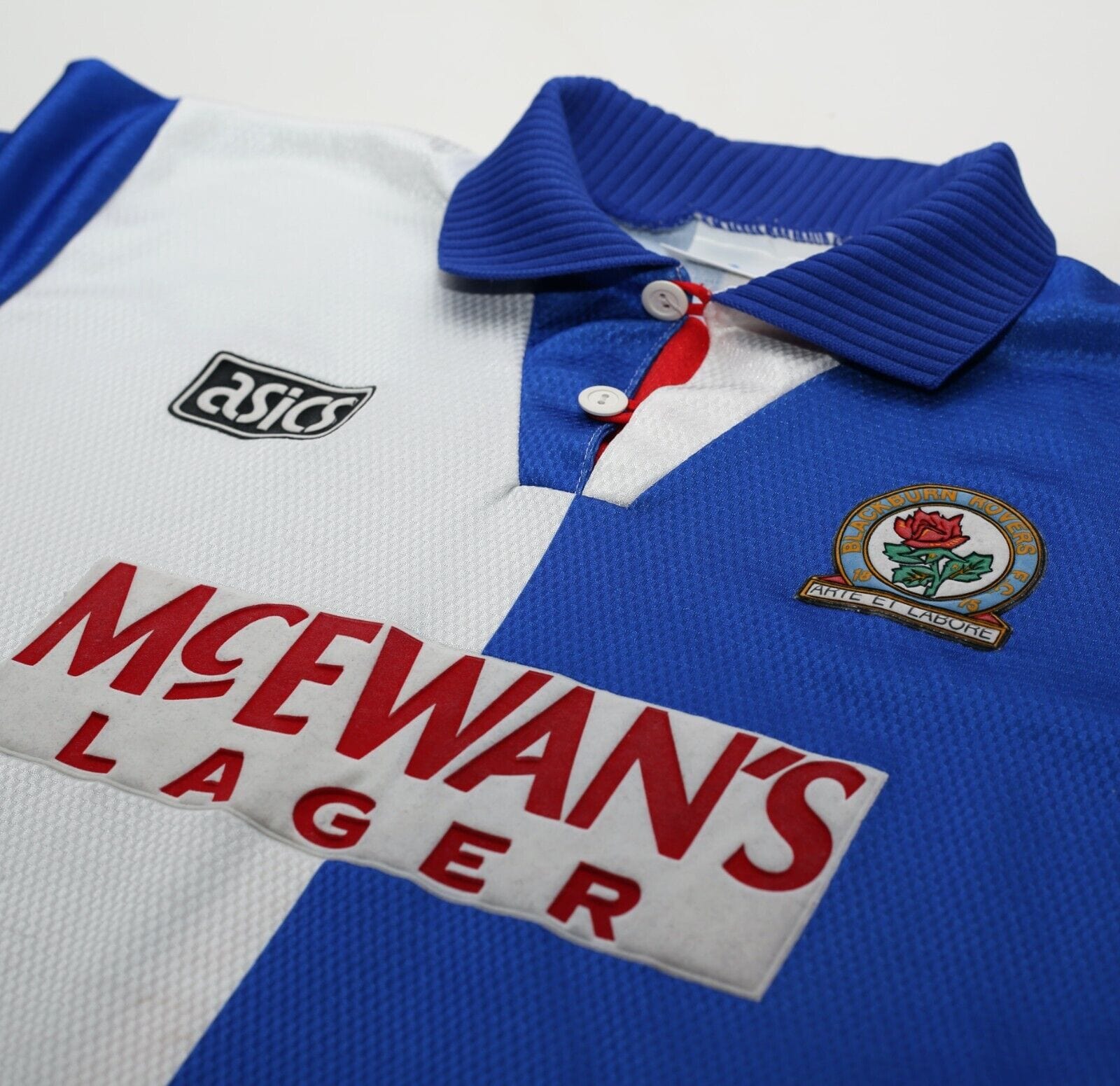 1994/96 SHEARER #9 Blackburn Rovers Vintage Asics Home Football Shirt Jersey XL