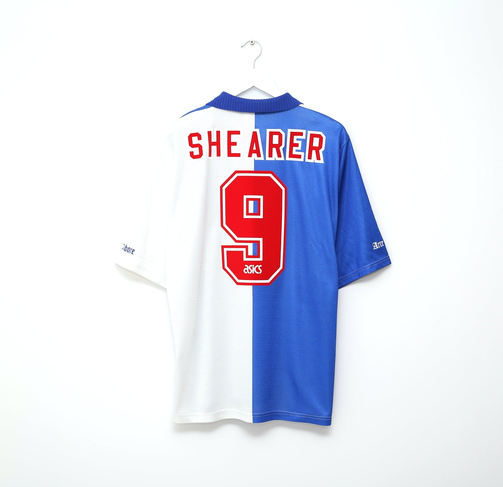 1994/96 SHEARER #9 Blackburn Rovers Vintage Asics Home Football Shirt Jersey XL