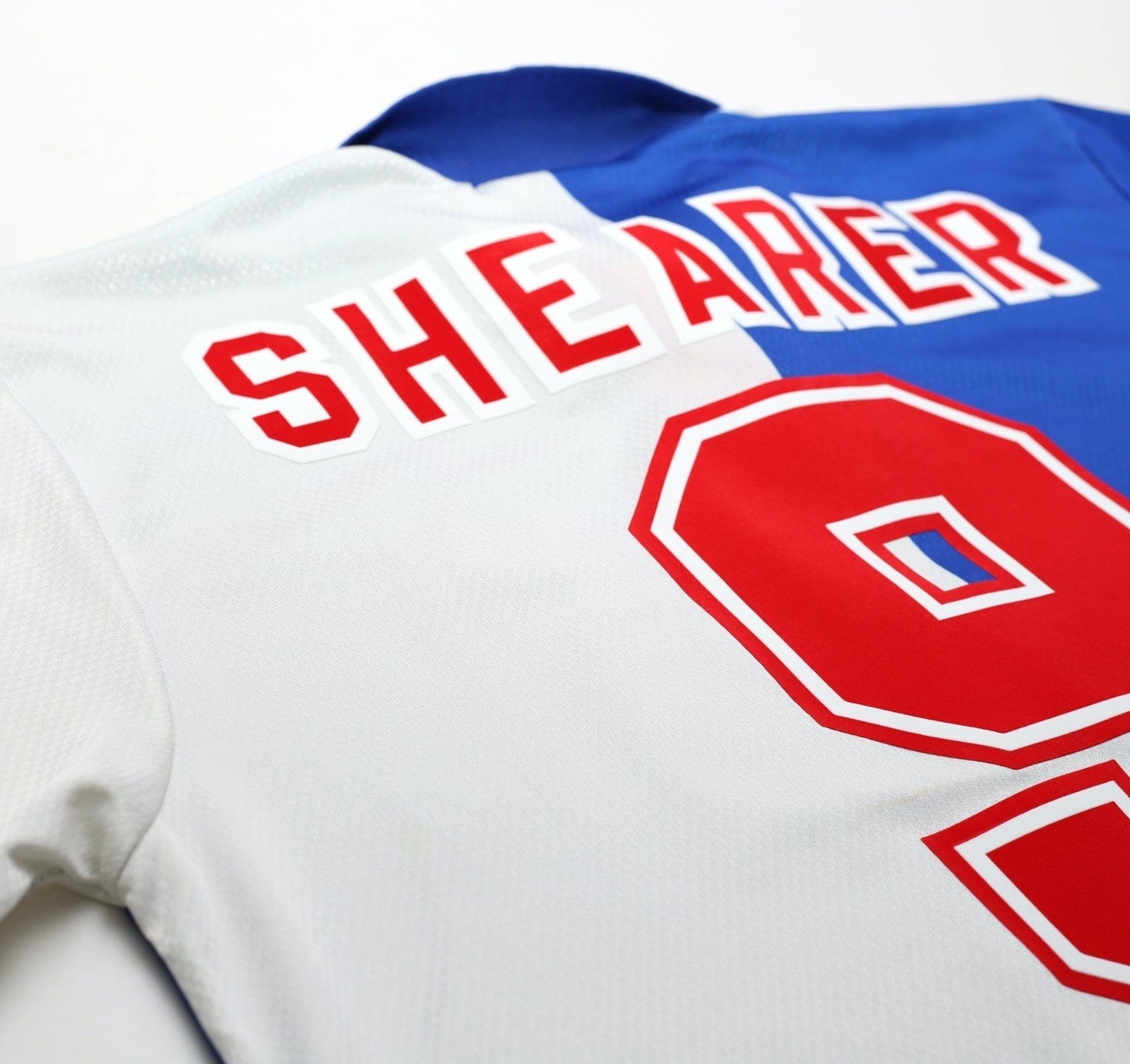 1994/96 SHEARER #9 Blackburn Rovers Vintage Asics Home Football Shirt (L)