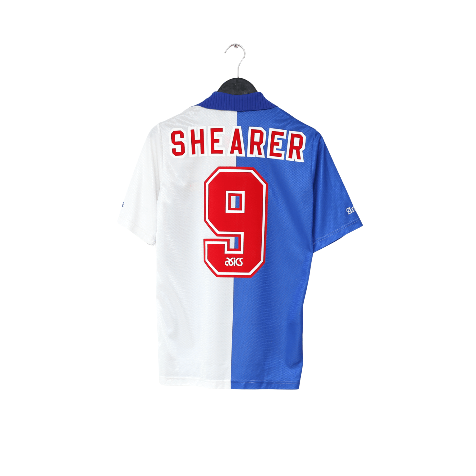 1994/96 SHEARER #9 Blackburn Rovers Vintage Asics Home Football Shirt (S)