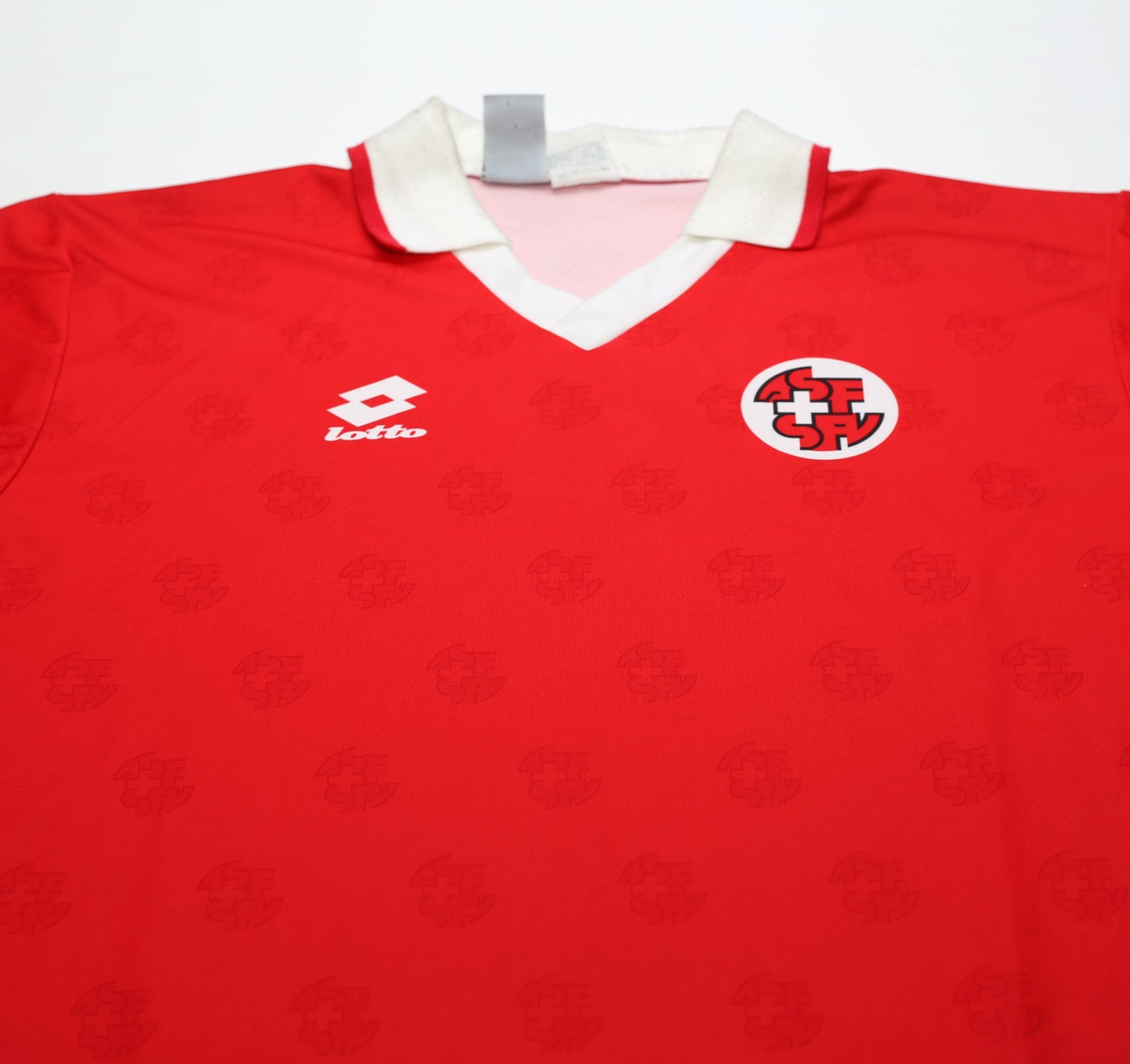 1994/96 SWITZERLAND Vintage Lotto Home Football Shirt (L)