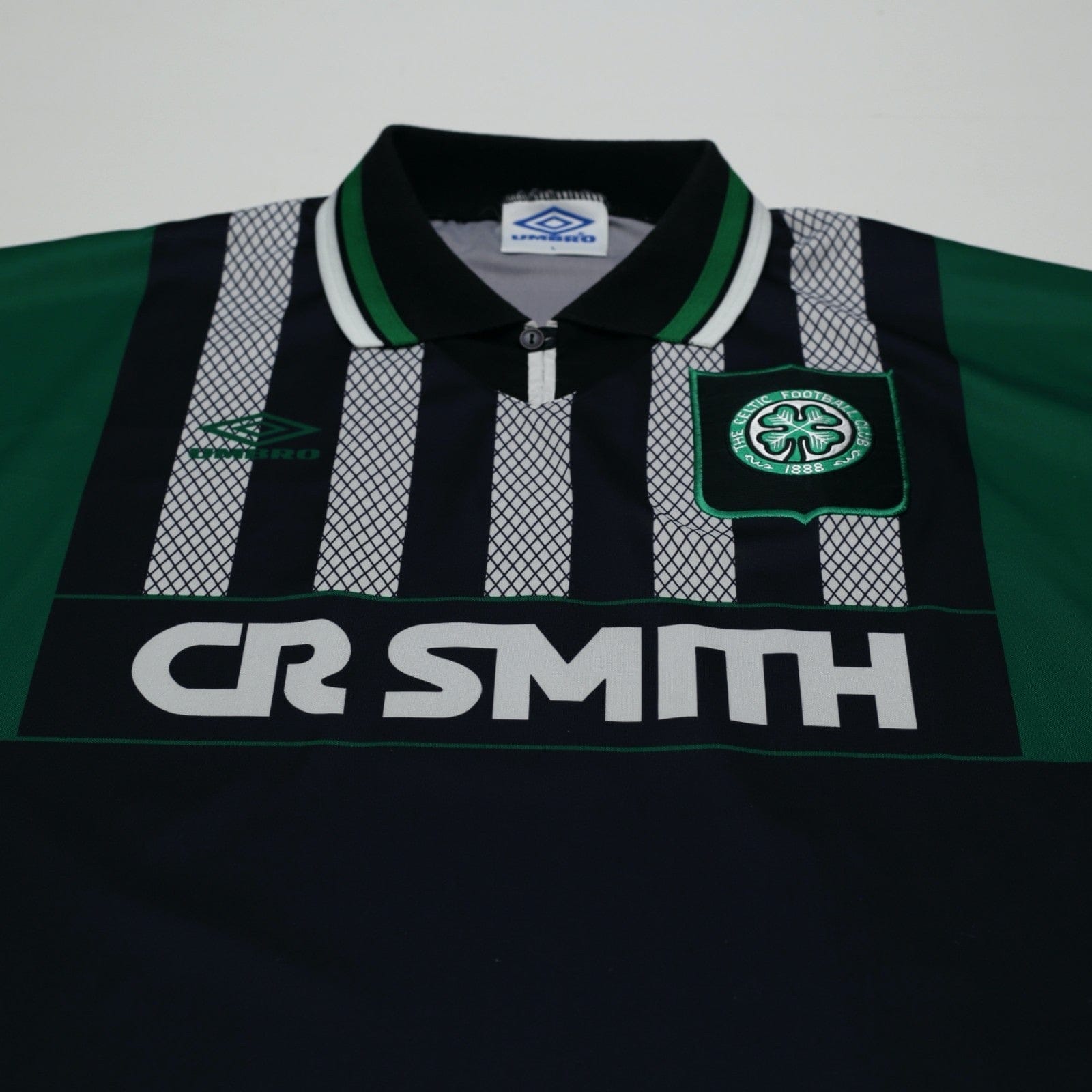 1994/96 Van Hooijdonk #9 Celtic Vintage Umbro Away Football Shirt (L)