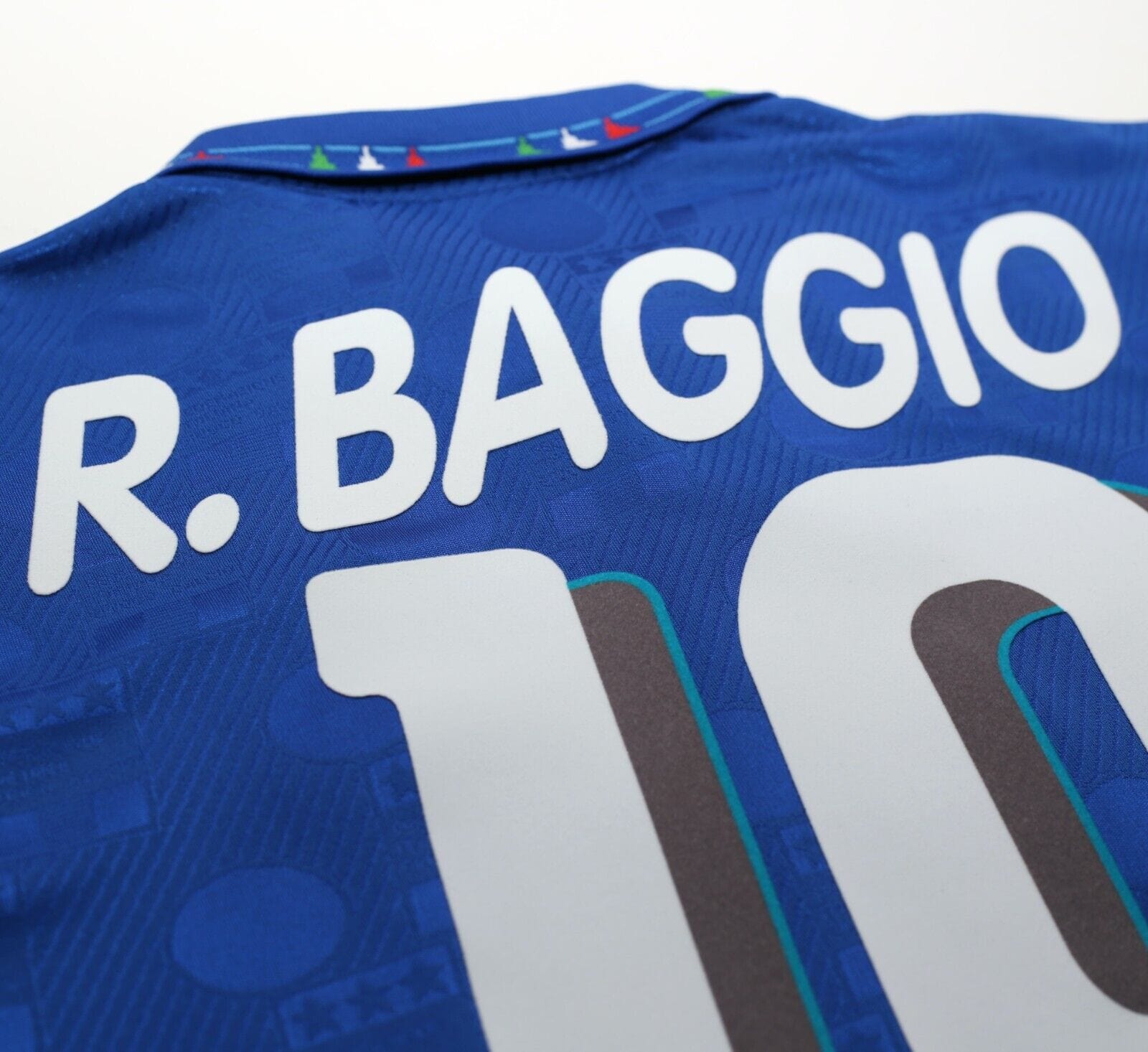 1994 BAGGIO #10 Italy Vintage Diadora Home Football Shirt Jersey (M) Jaspo