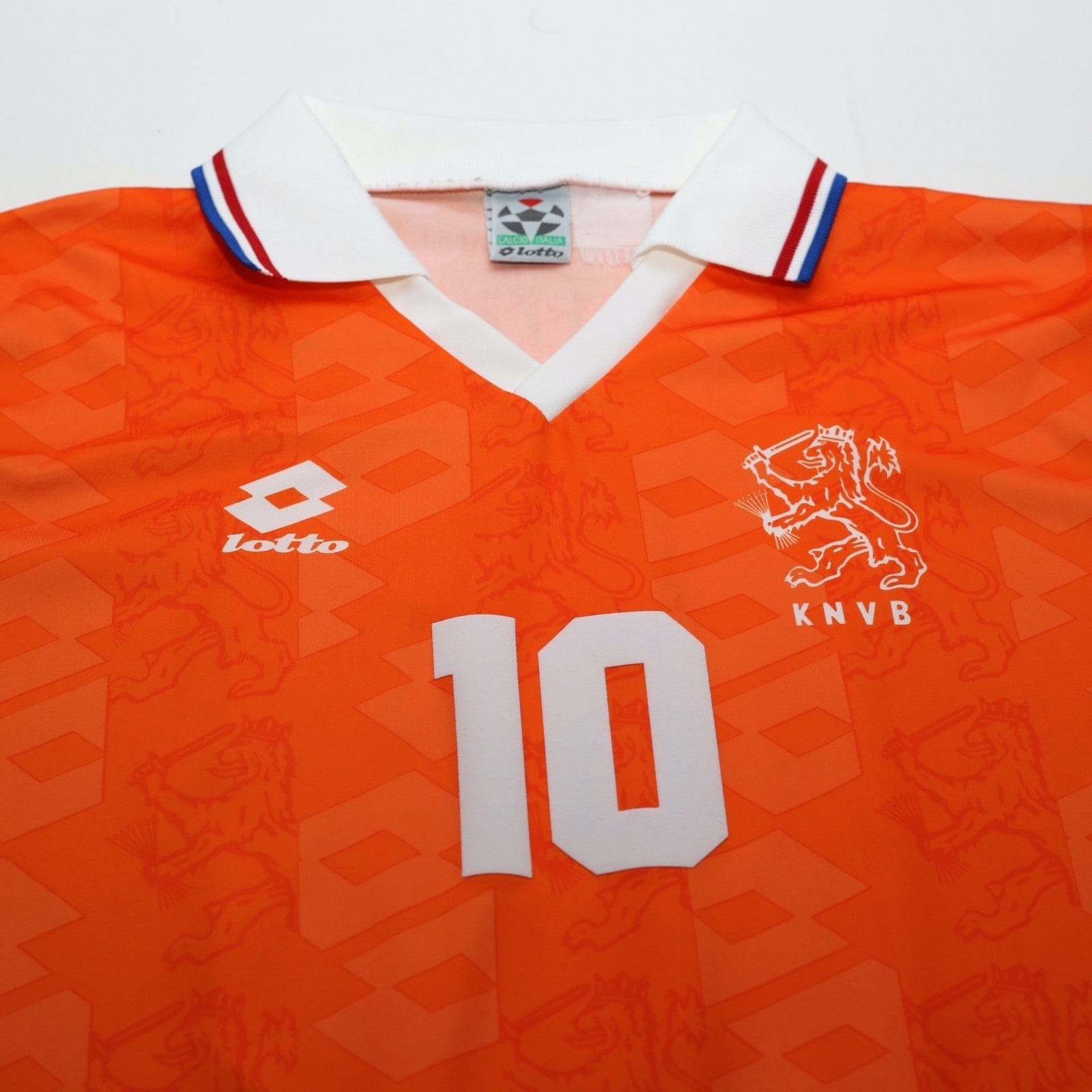 1994 Bergkamp #10 Holland Vintage Lotto Home Football Shirt (M) Netherlands