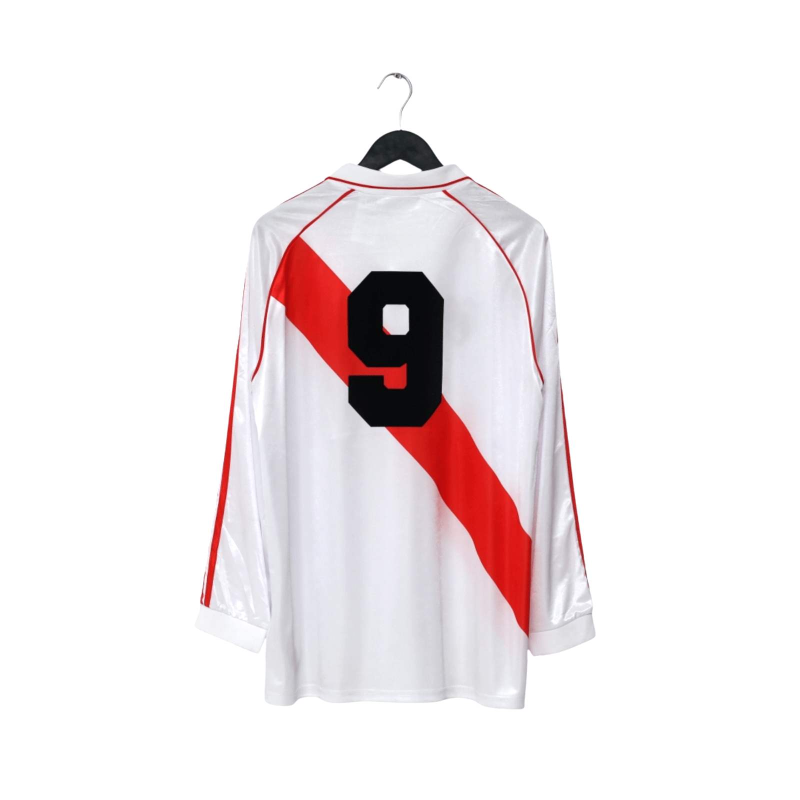 1994 Francescoli #9 River Plate adidas Originals L/S Home Football Shirt (L/XL)