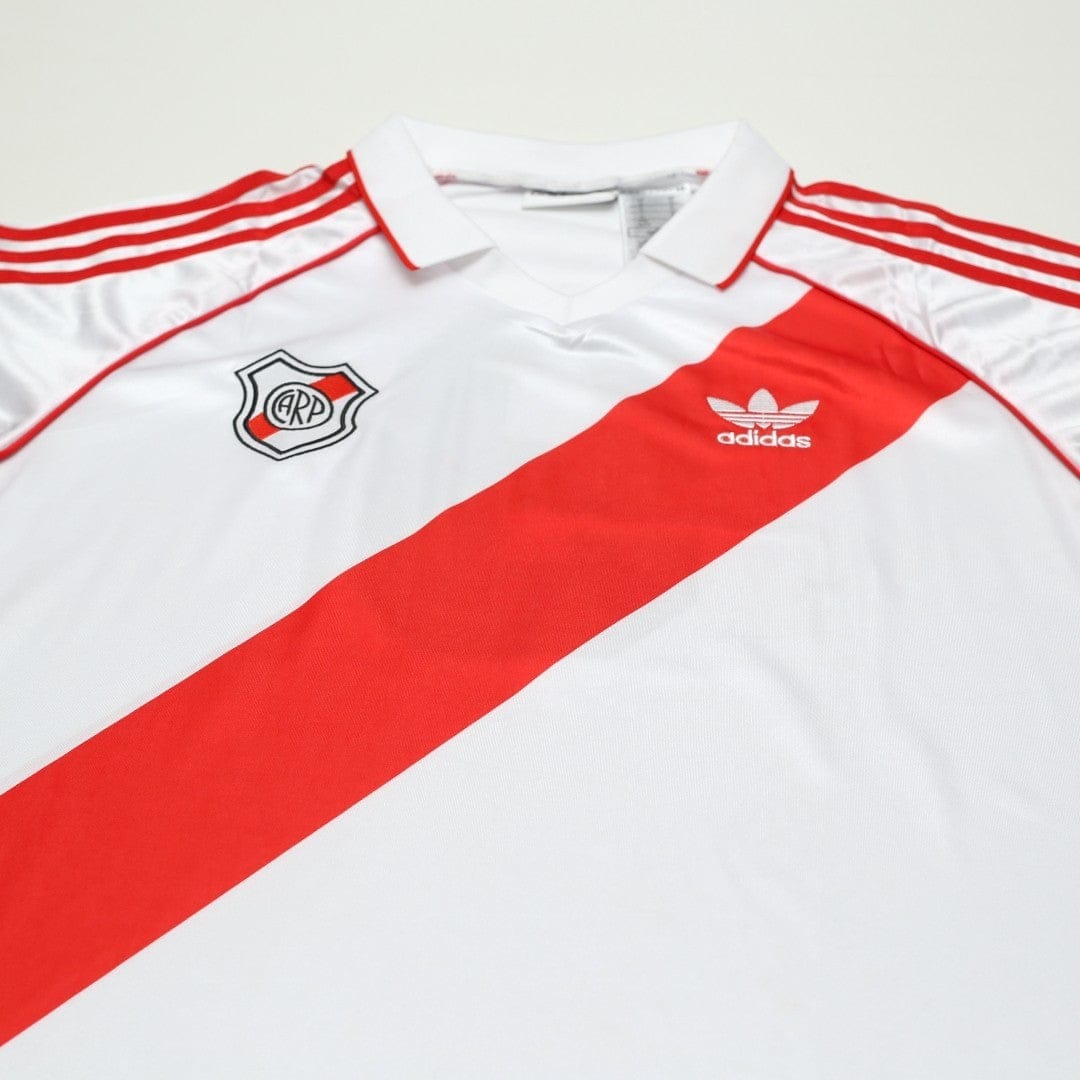 1994 Francescoli #9 River Plate adidas Originals L/S Home Football Shirt (L/XL)