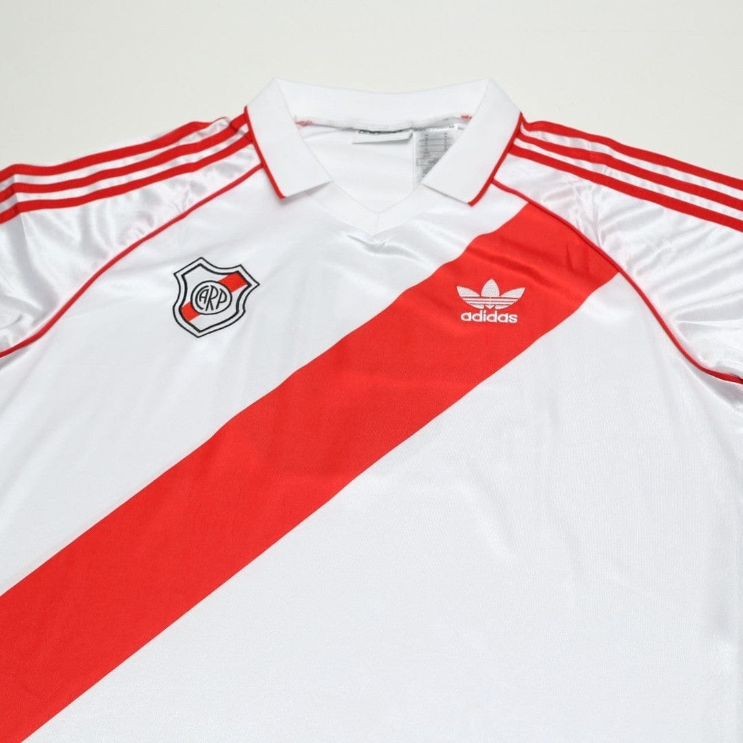 1994 Francescoli #9 River Plate adidas Originals L/S Home Football Shirt (L/XL)