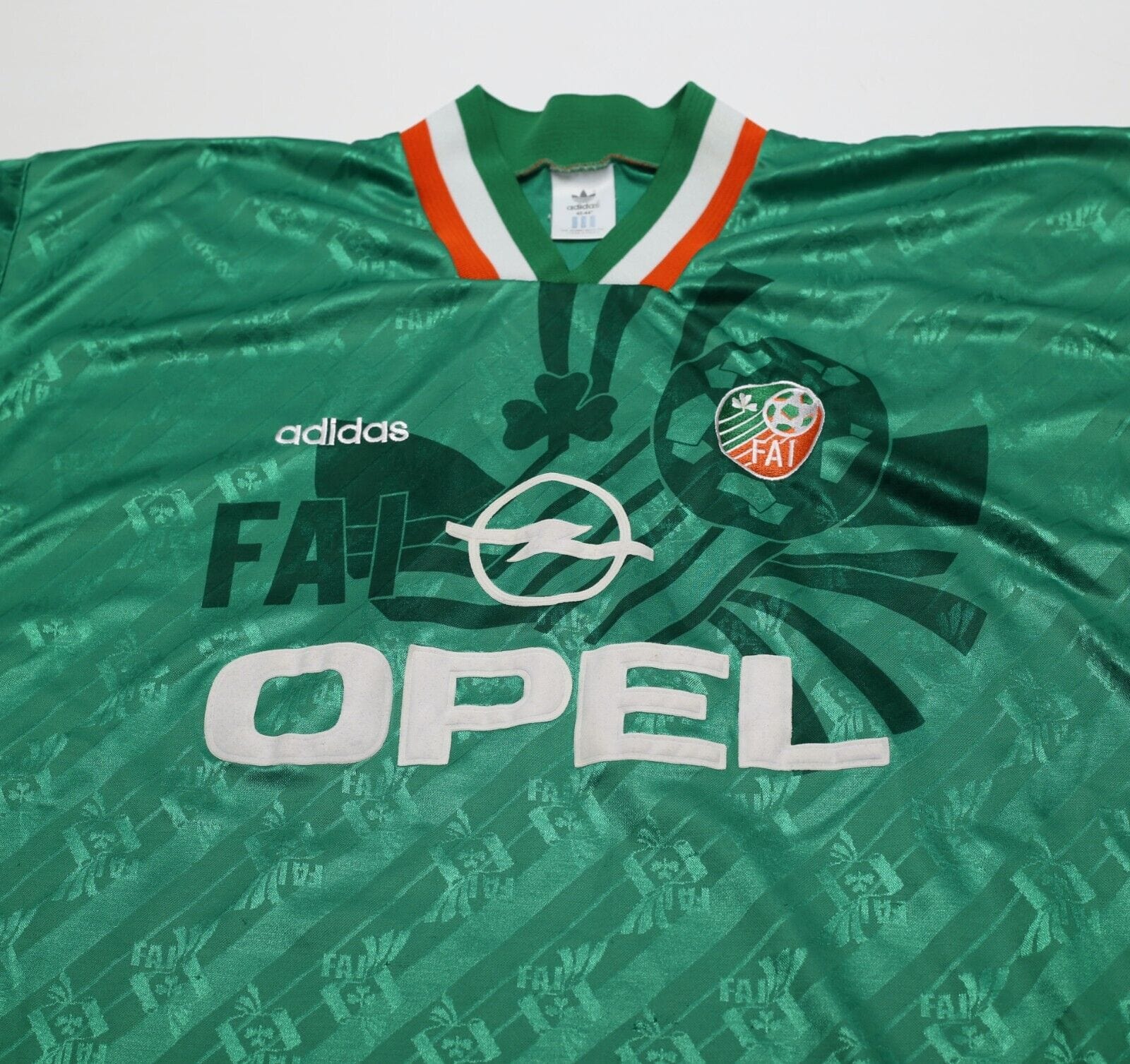 1994 KEANE #6 Ireland Vintage adidas Home Football Shirt 42/44 (L)
