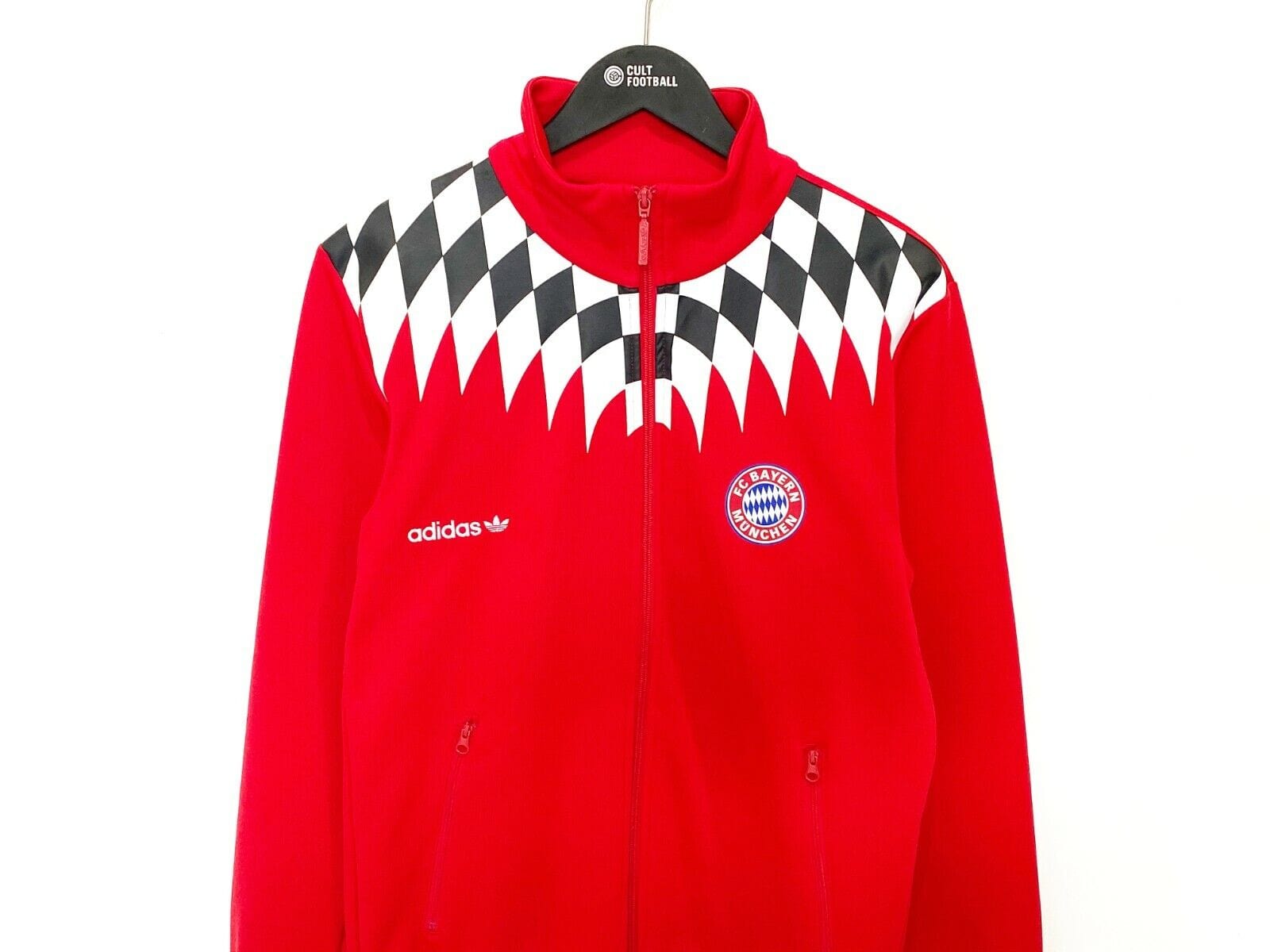 1994 Style BAYERN MUNICH adidas Originals Retro Football Jacket Track Top (S)