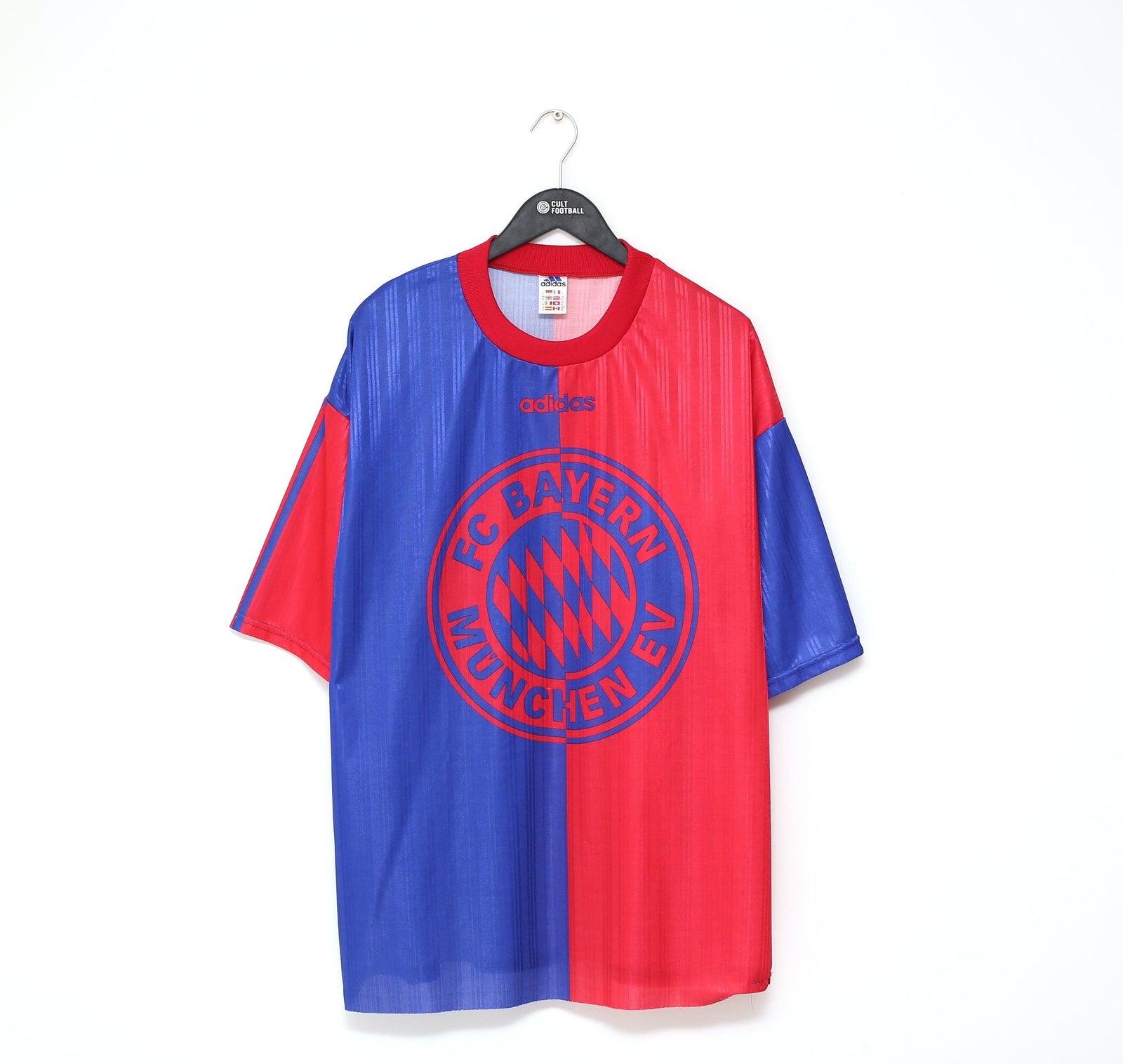 1995/96 BAYERN MUNICH Vintage adidas Football Training Shirt (XL) Matthaus Era