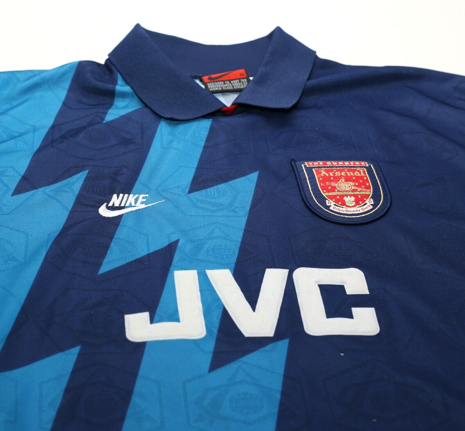 1995/96 BERGKAMP #10 Arsenal Vintage Nike Away Football Shirt Jersey (L/XL)