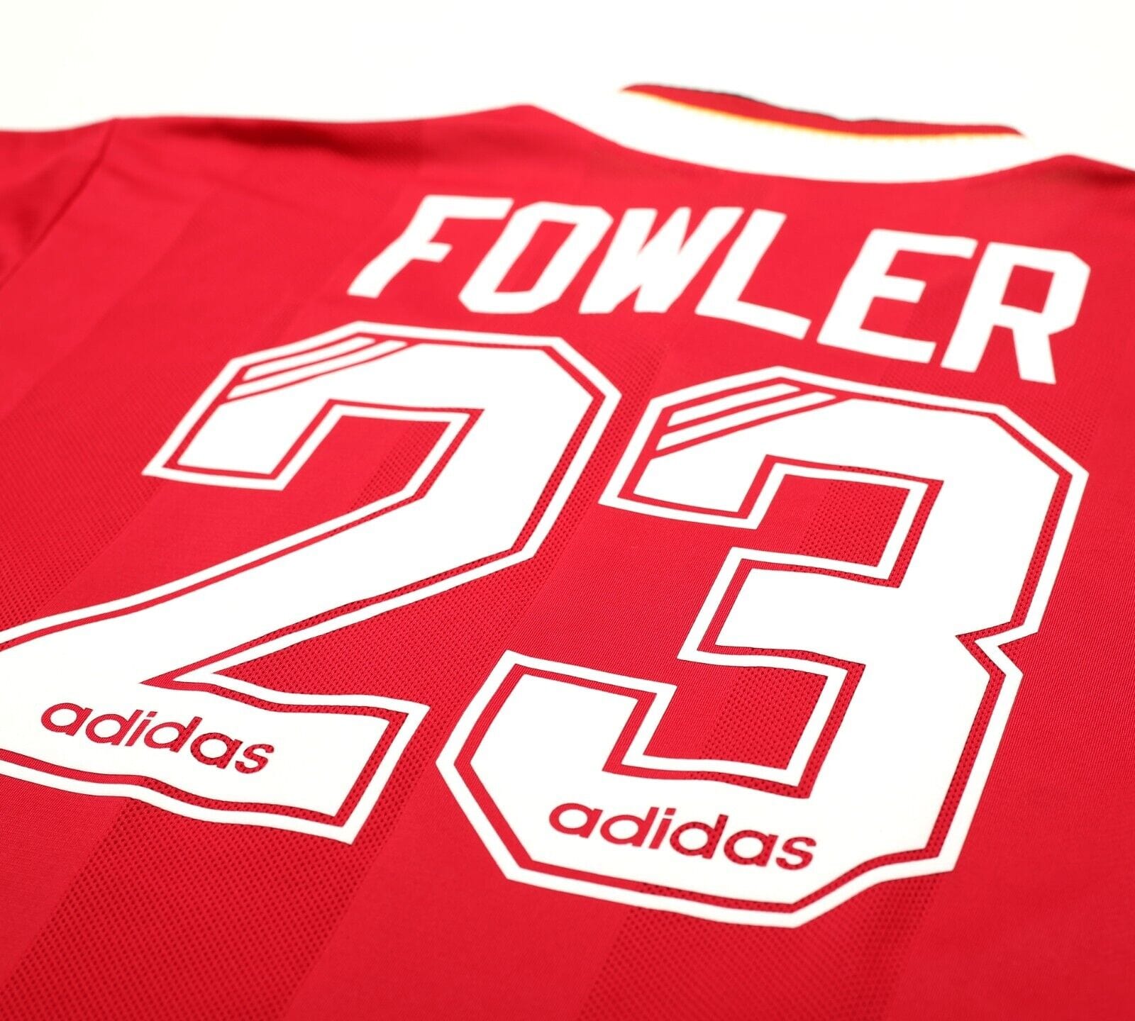 1995/96 FOWLER #23 Liverpool Vintage adidas Home Football Shirt Jersey (L/XL)