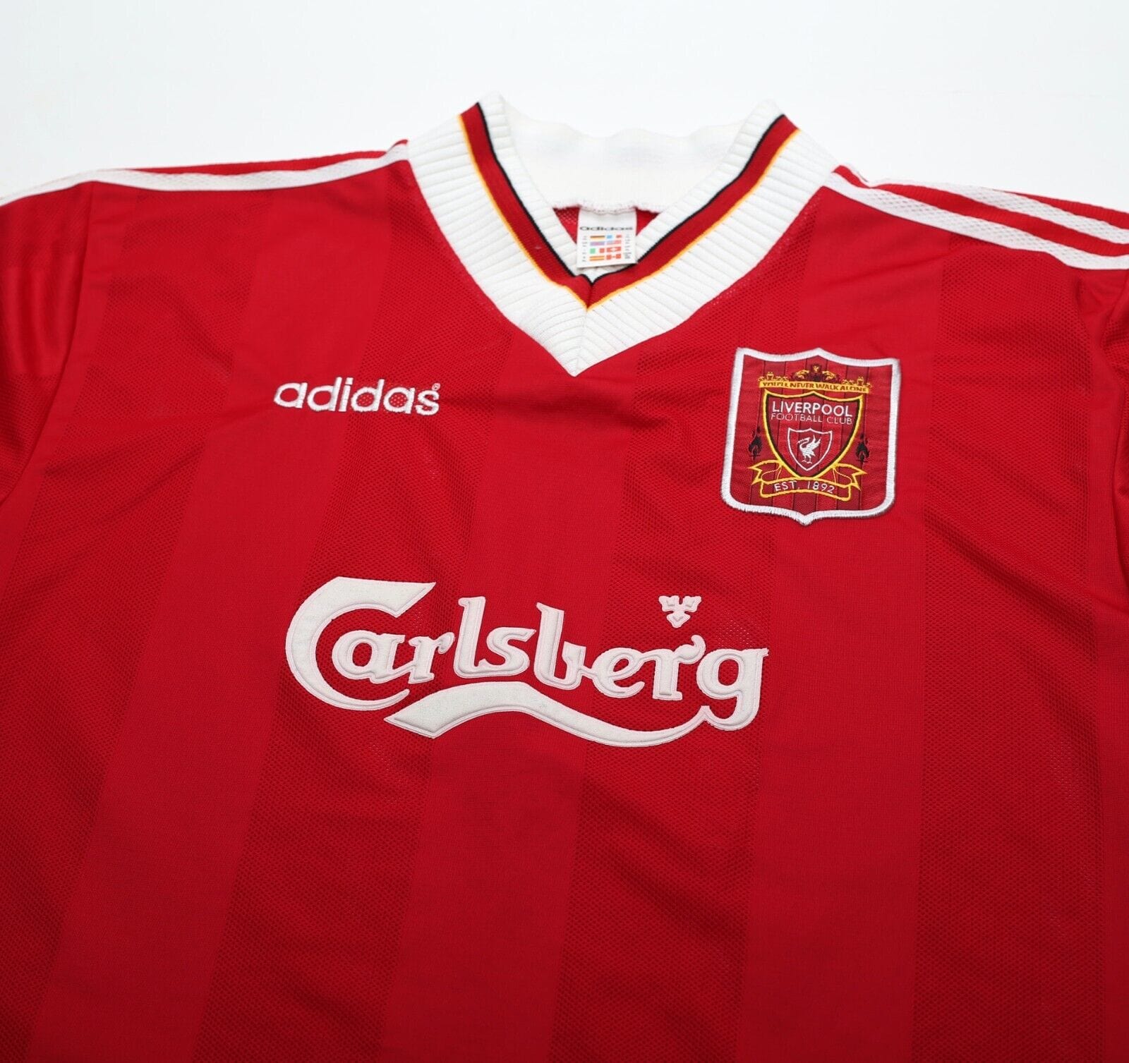 1995/96 FOWLER #23 Liverpool Vintage adidas Home Football Shirt (XL)