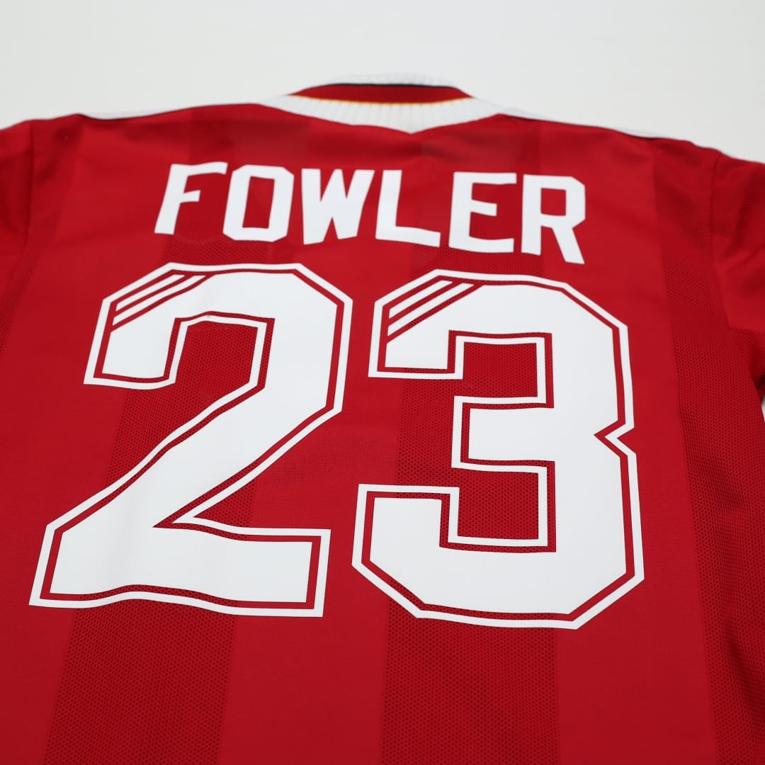 1995/96 Fowler #23 Liverpool Vintage adidas Home Football Shirt (XLB/XS)