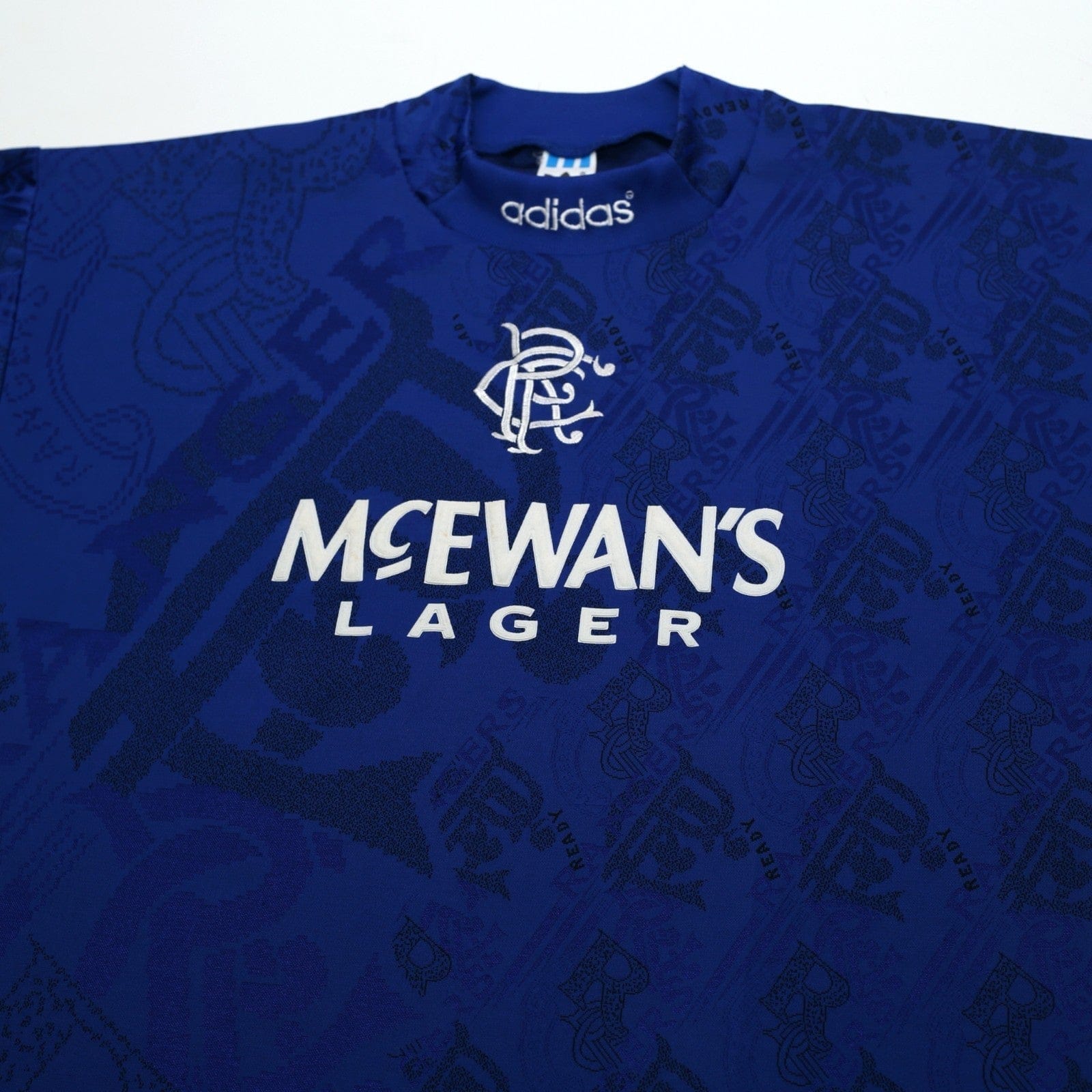 1995/96 Gascoigne #8 Rangers Vintage adidas Home Football Shirt (L)