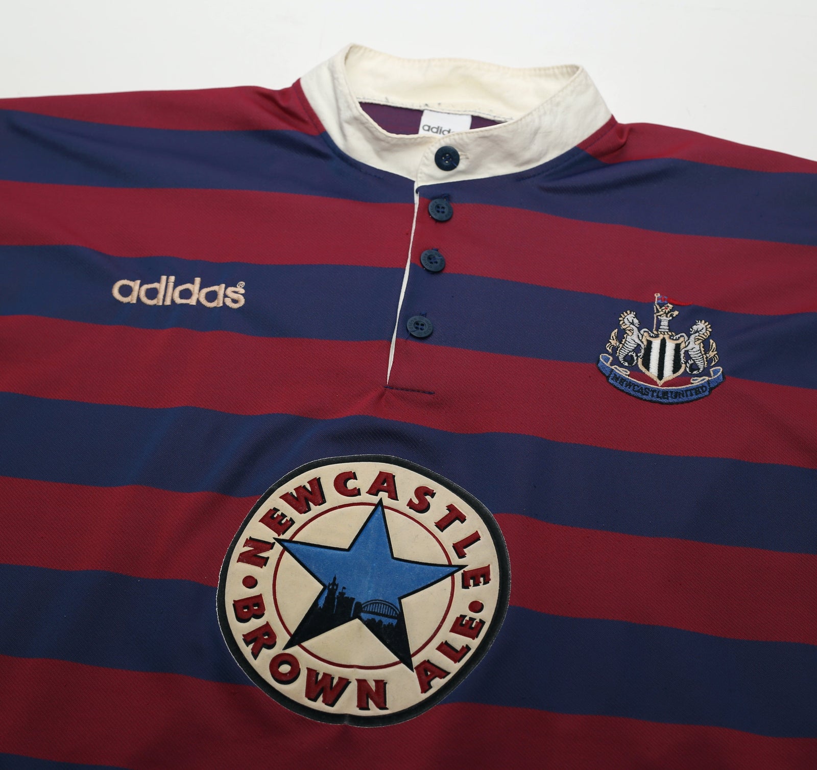 1995/96 Ginola #14 Newcastle United Vintage adidas Away Football Shirt (XL)