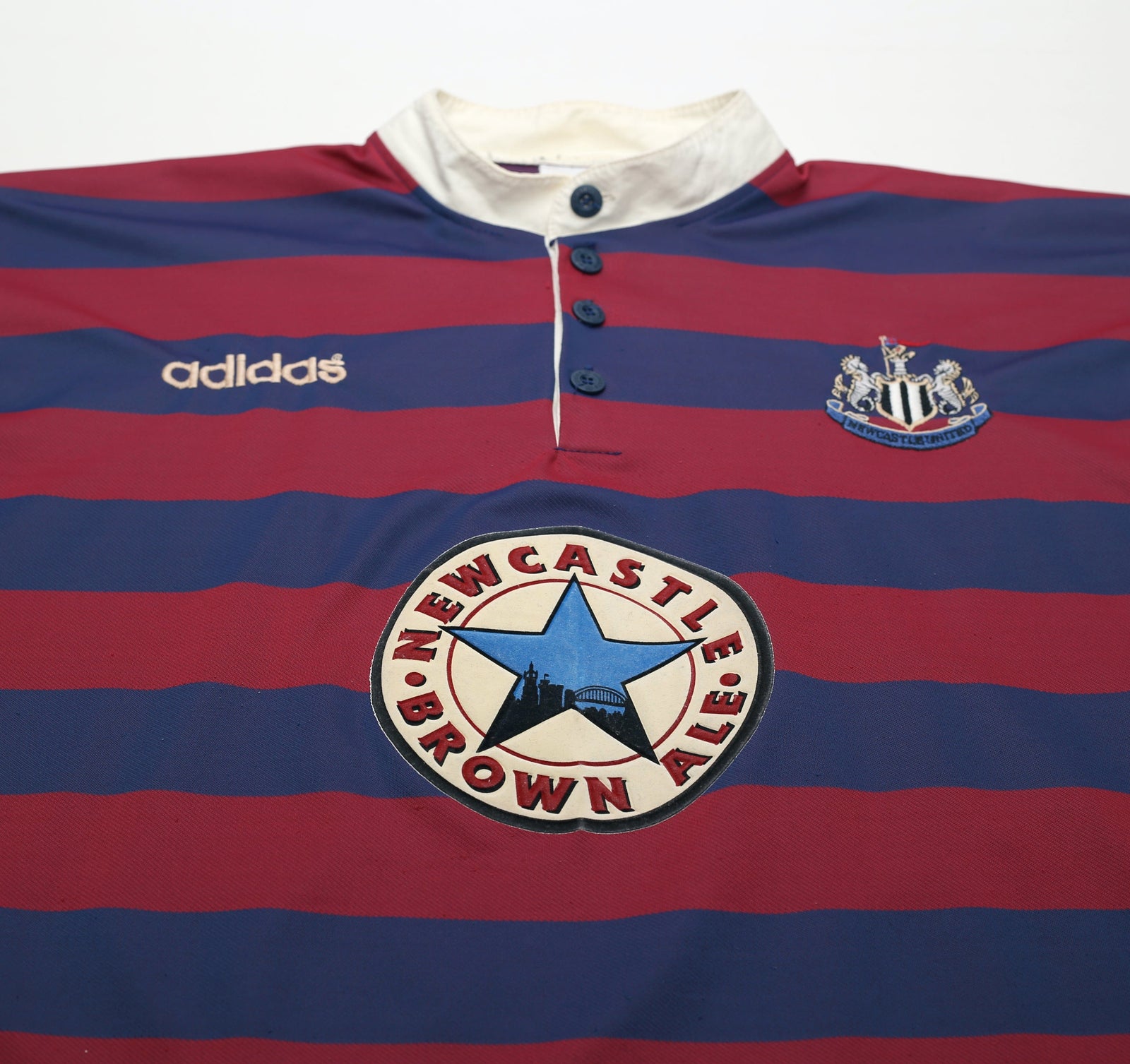 1995/96 Ginola #14 Newcastle United Vintage adidas Away Football Shirt (XL)