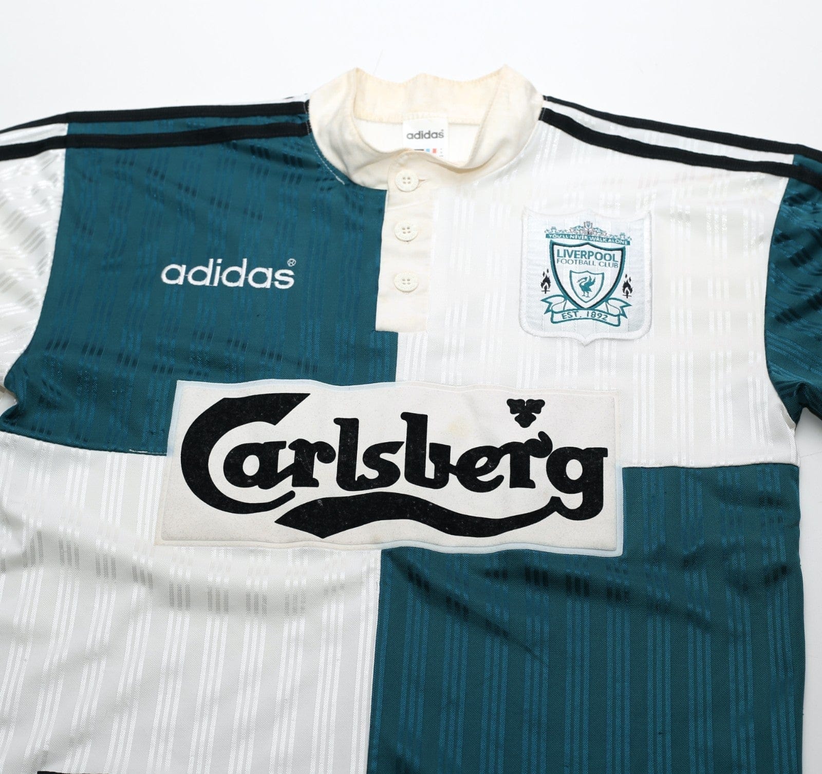 1995/96 LIVERPOOL Vintage adidas Away Football Shirt (S)