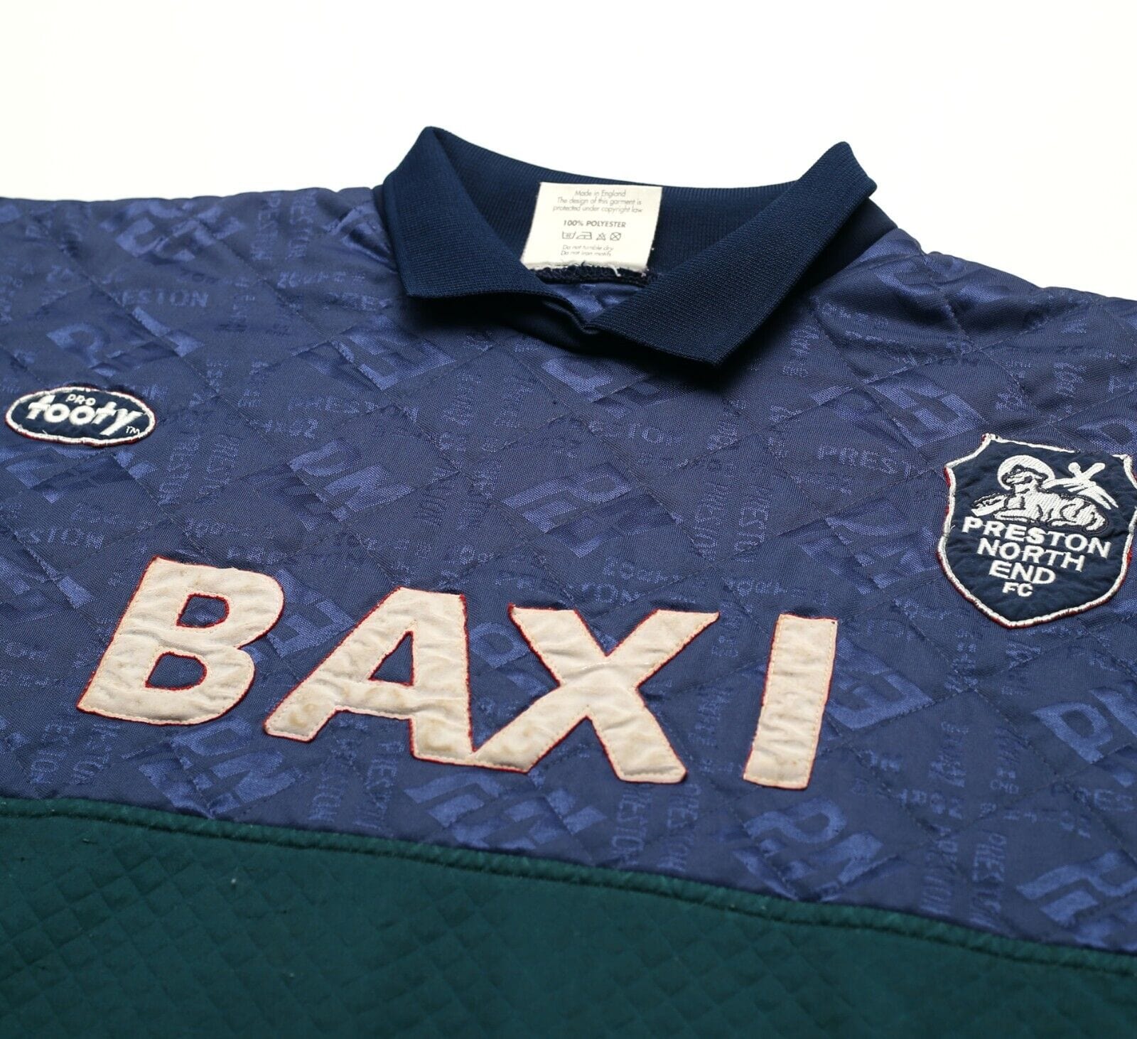 1995/96 LUCAS/VAUGHN #1 Preston North End MATCH WORN GK Football Shirt (XL)